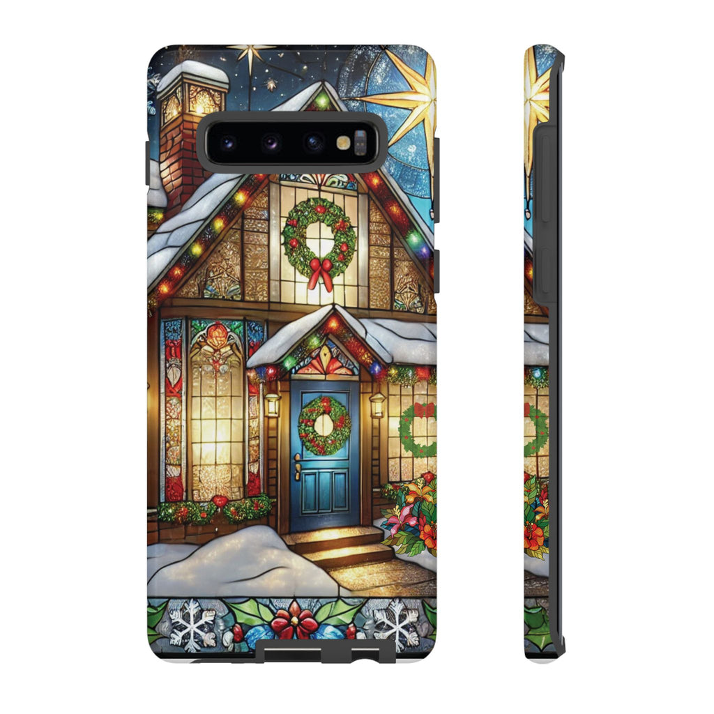 Stain Glass Christmas Phone Case Unique Holiday Protection for Your Device | Stylish & Durable Cover Gift for Her Phone 15, Samsung iPhone Samsung Accessory Gift for Her - MRSBYVALLE