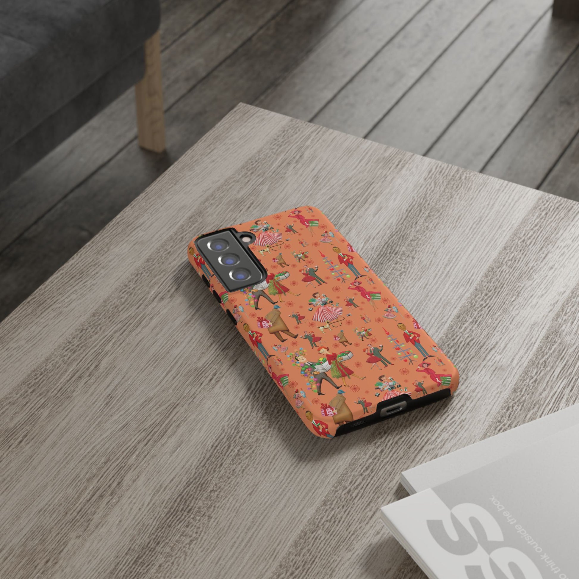 Retro Christmas 50s Phone Case Unique Holiday Protection for Your Device | Stylish & Durable Cover Gift for Her Phone 17, 16, 15, Samsung iPhone Accessory Gift for Her
