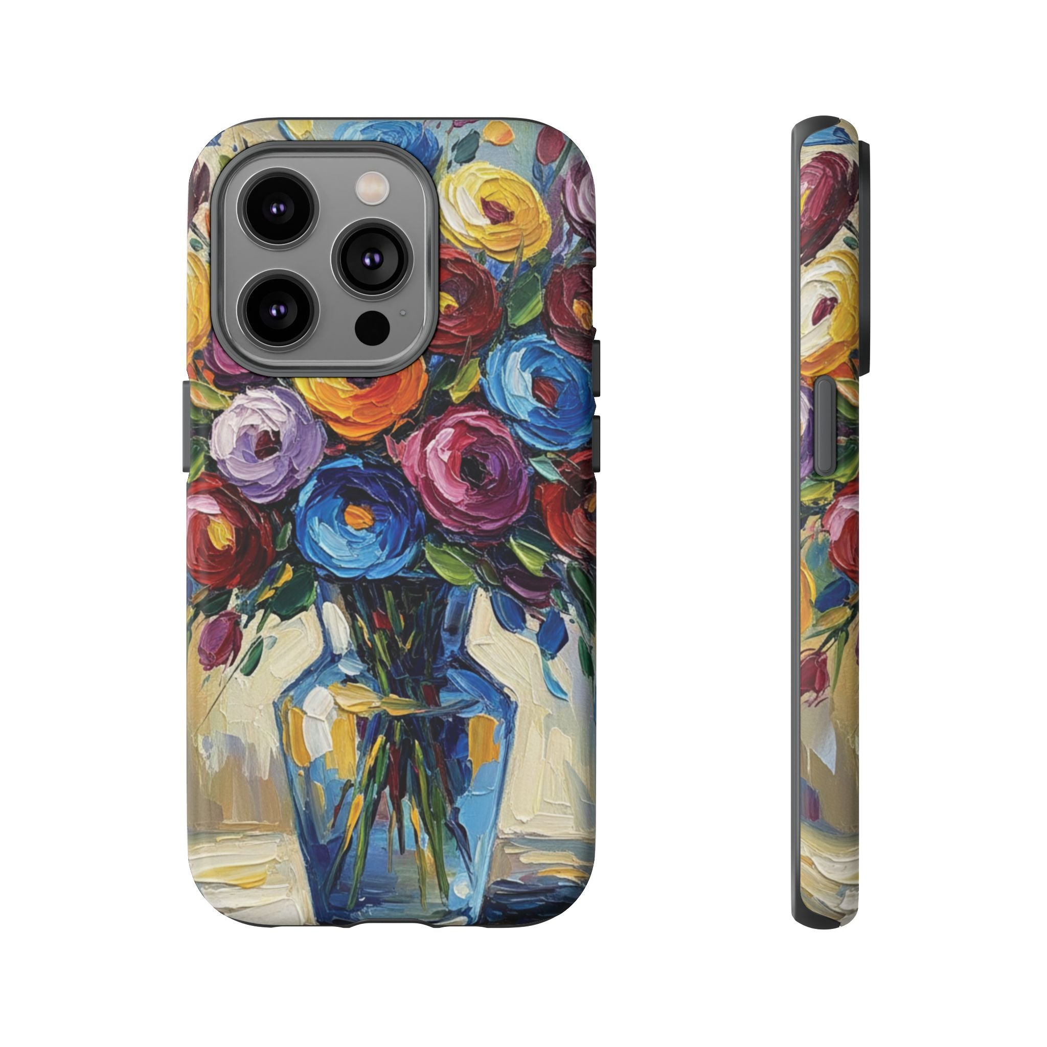 Floral Luxury Oil Painting Illusion Tough Case — Floral Art Phone Case for Art Lovers
