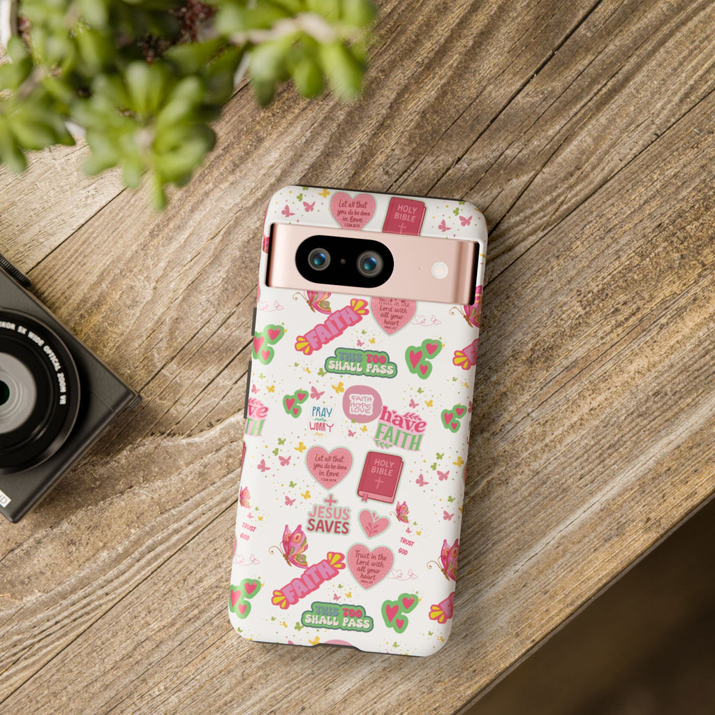 Carry Your Faith Everywhere | Christian Tough Phone Case with Bible Verse or Affirmation | Protective, Inspirational Gift for Christians