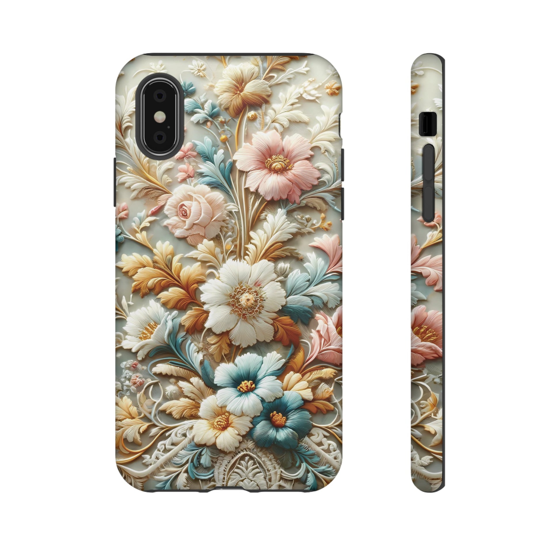 3D Elegant Faux Flowers Phone Case Stylish & Durable for iPhone Samsung Gift iPhone 15, 14, 13 Samsung Pixel Gift for Mom Accessory Gift for Her