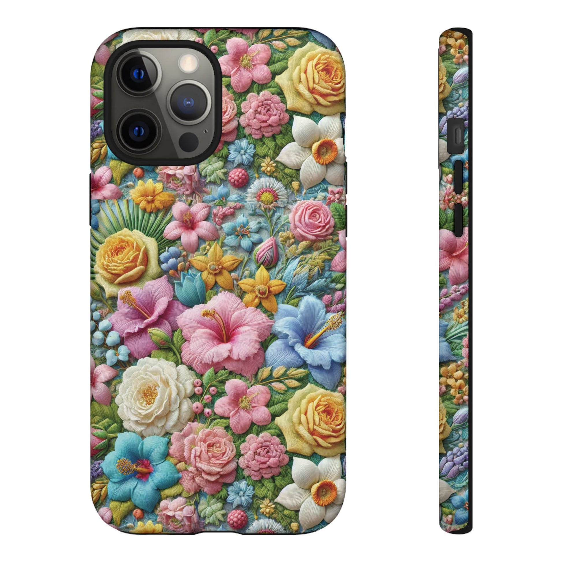 Elegant Pastel Flower Phone Case – Beautiful Floral Design, Durable Protection for Your Device, Stylish and Lightweight, Perfect Gift for Flower Lovers