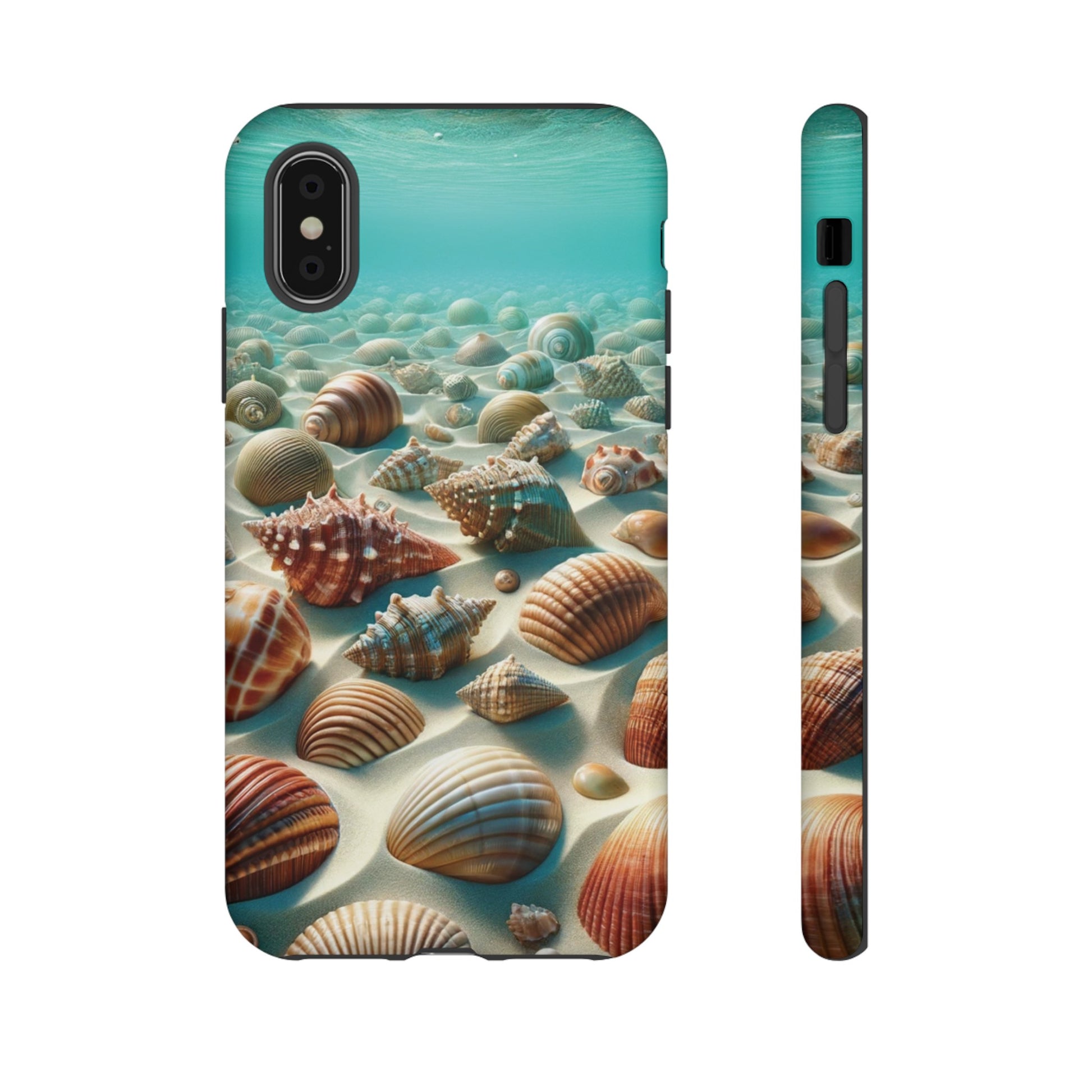 Plush Ocean Bliss Turquoise Seashell Ocean Beach View Protective Phone Case Gift for Her Phone 15, Samsung iPhone Samsung Gift for Her Case iPhone 15, Samsung iPhone Samsung Accessory Gift for Her.