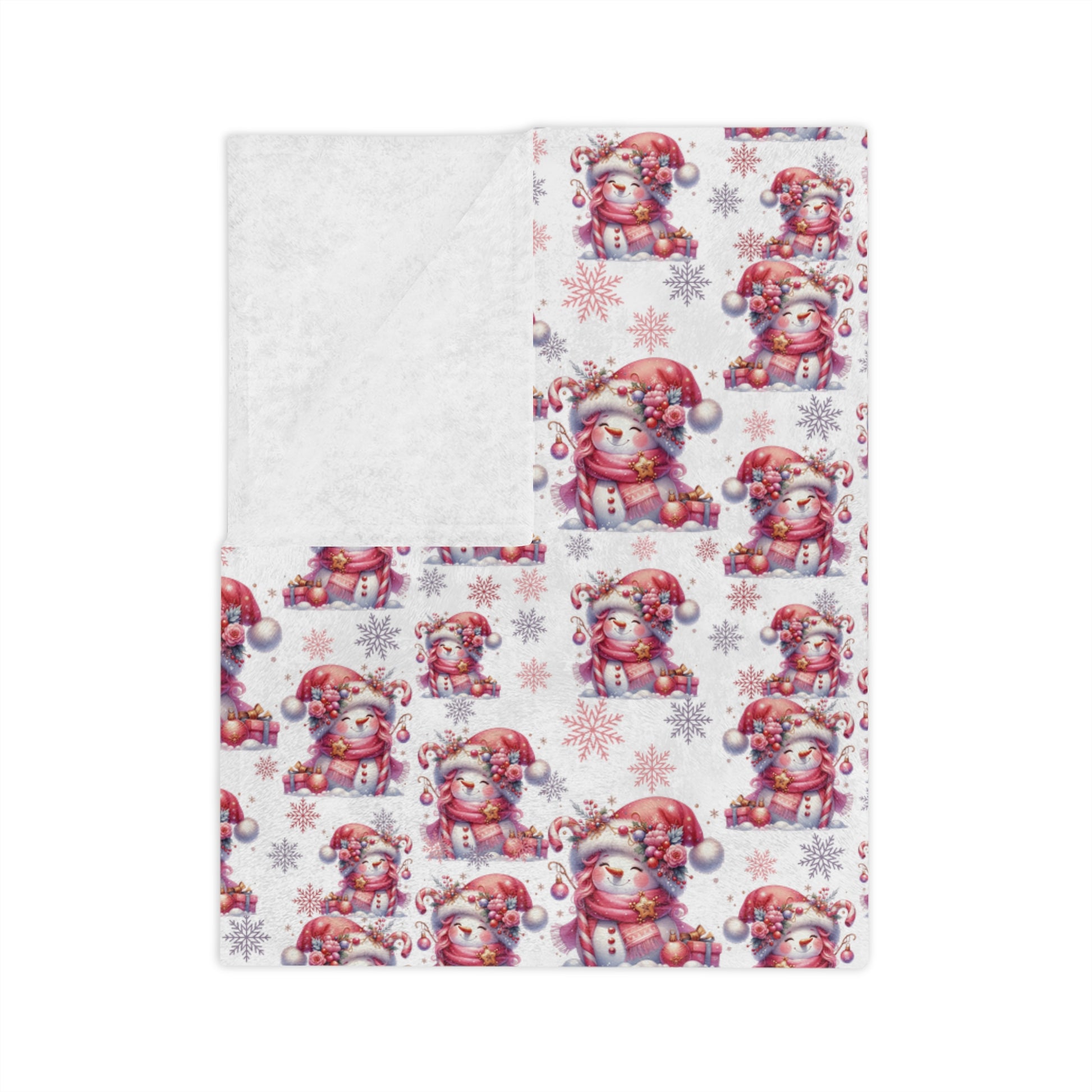 Pink Christmas Snowwomen Minky Blanket Throw Ultra-Soft Minky Blanket Cozy Comfort Blanket Elegant Home Decor Plush Microfiber for Maximum Comfort Blanket, Perfect for Snuggling Decor, Cozy All-Season Warmth, Housewarming Gift Throw - MRSBYVALLE