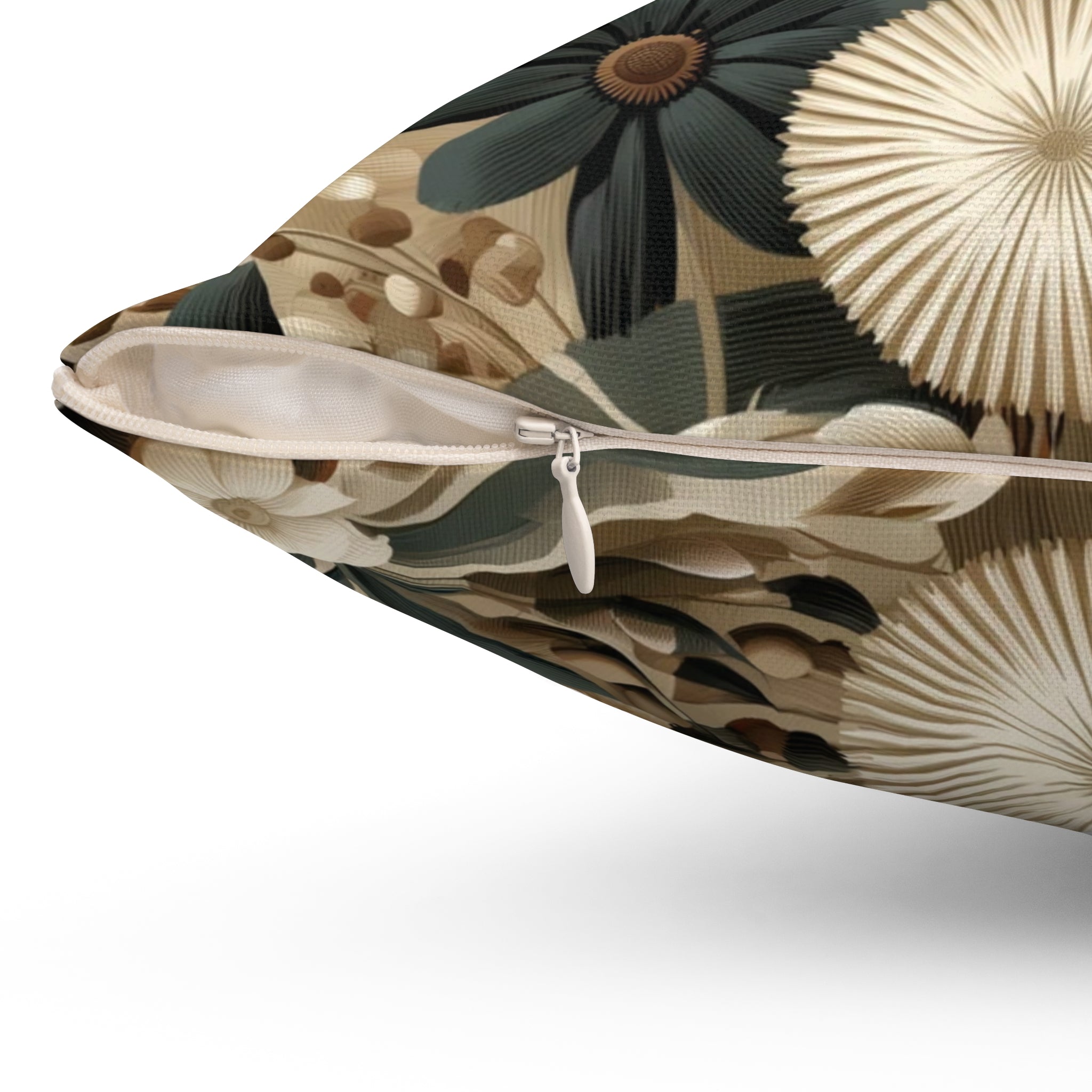 Mid-century Modern Floral Square Pillow Elegant Holiday Decor Perfect for all Seasonal Decorations Perfect Accent for Living Rooms, Bedrooms, Soft, Durable, Pillow Gift New House, Bridal Shower Gift - MRSBYVALLE