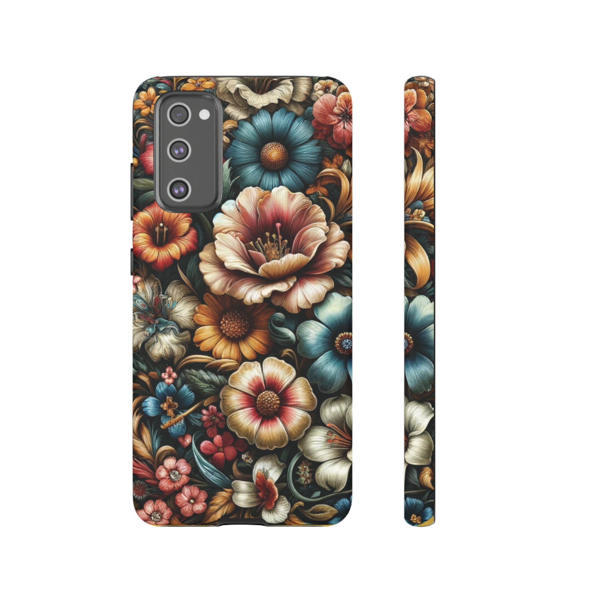 Pastel Floral Design Luxury Phone Tough Case Floral Elegant Durable Stylish for Modern Devices iPhone 15, Samsung iPhone Samsung Accessory Gift for Her.