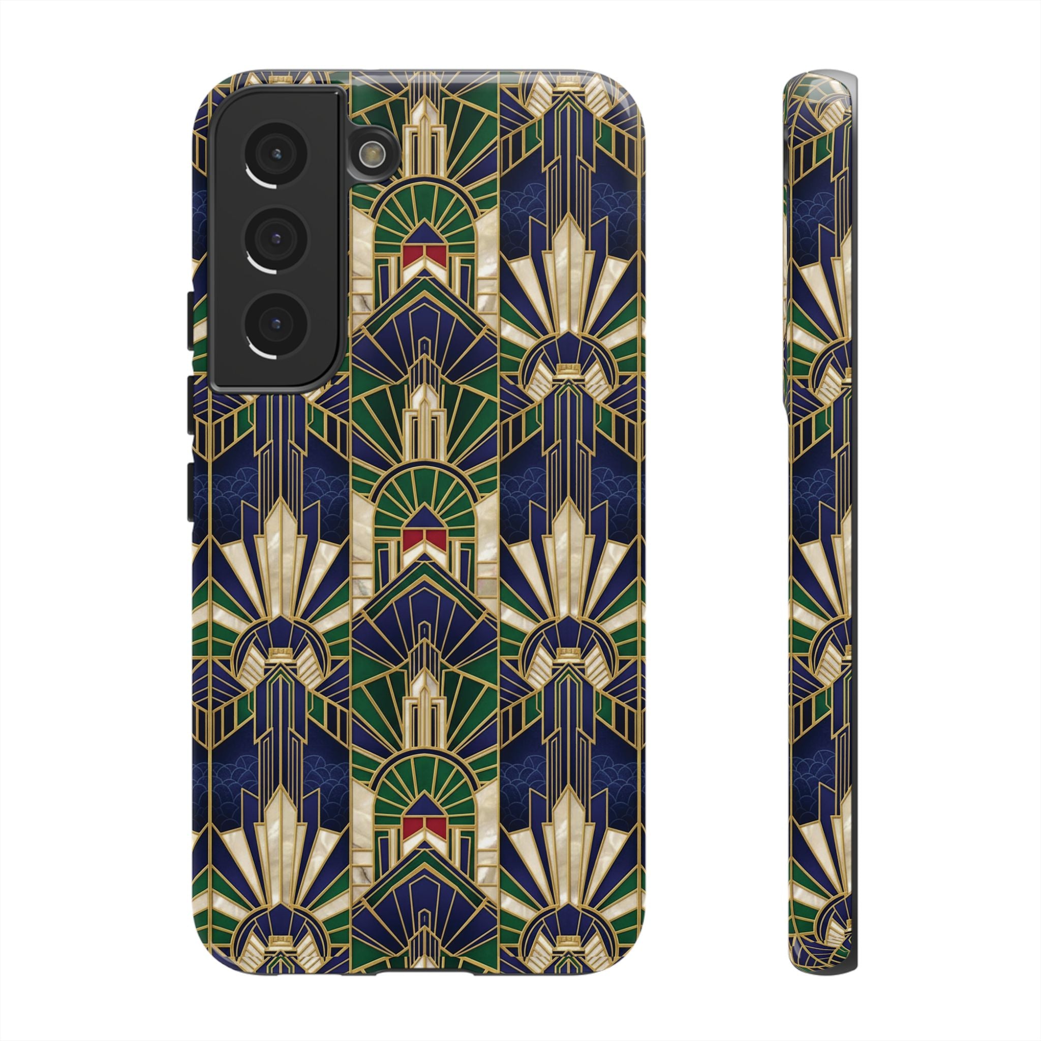 Navy & Gold Art Deco Phone Case — Imperial Art Deco Tough Case