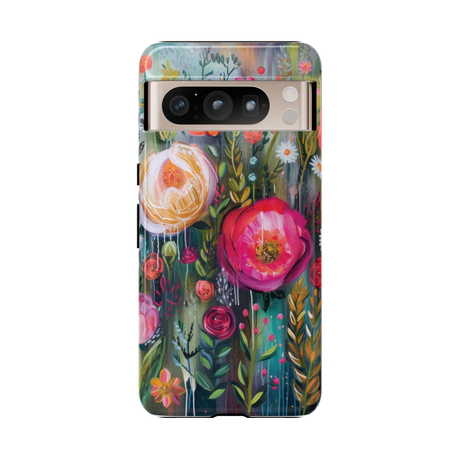 Watercolor Boho Floral Phone Case for iPhone 16 15 14 13 12  21 23 Samsung, and Pixel | Stylish Protective Cover Gift for Her Perfect for Floral Lover