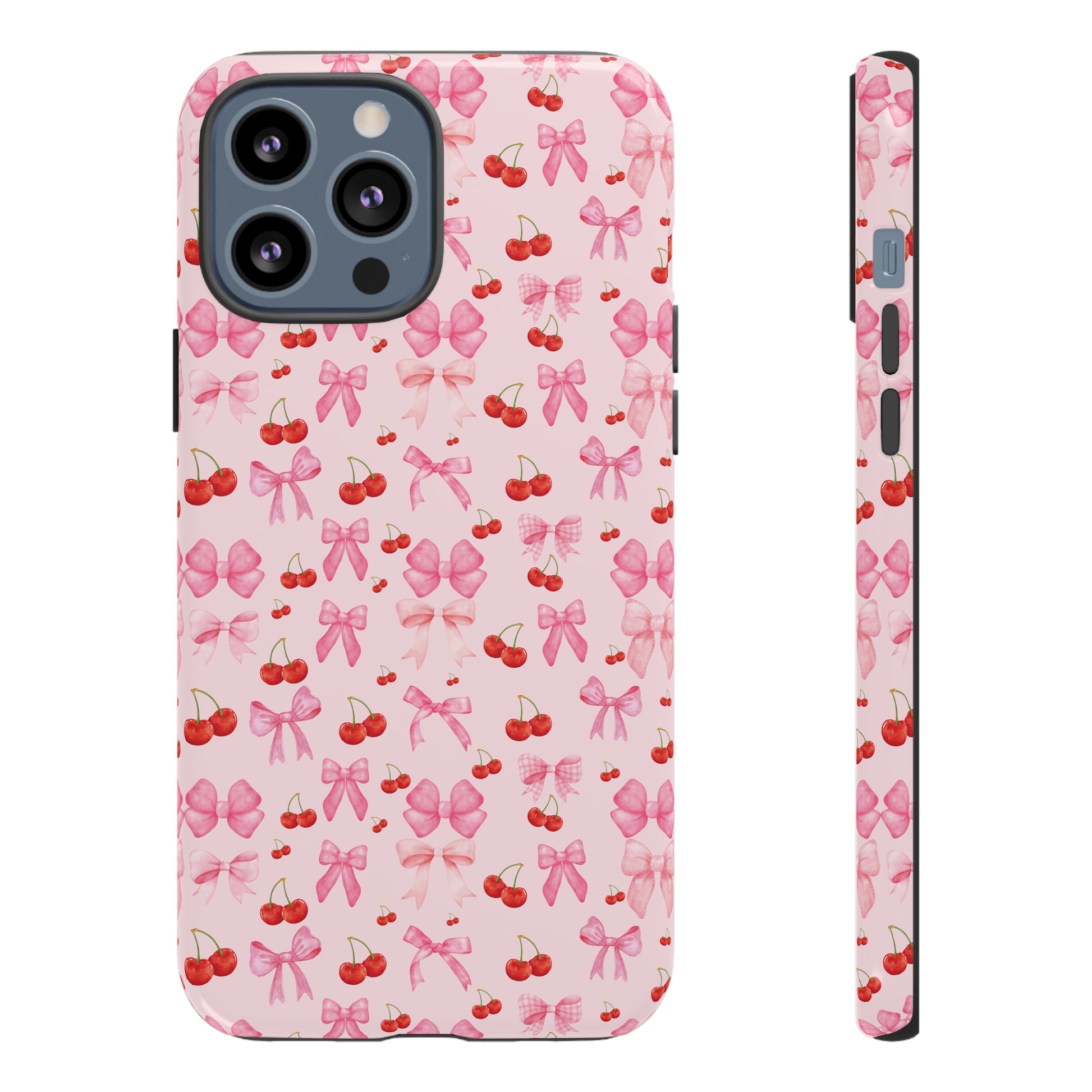 Coquette phone case Cherry Coquette Ribbon Bow iPhone Case Fruity, Girly Gift for Her Phone 15, Samsung iPhone Samsung Gift for Her Case iPhone 15, Samsung iPhone Samsung Accessory Gift for Her.