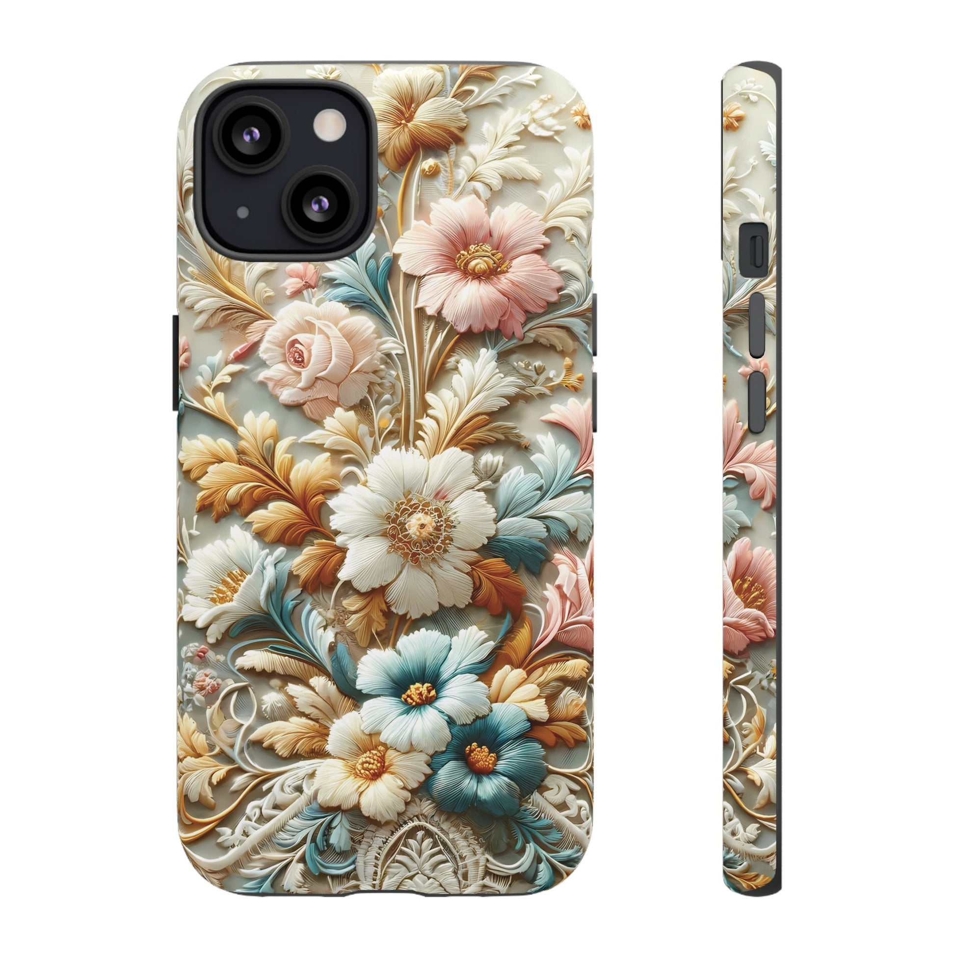 3D Elegant Faux Flowers Phone Case Stylish & Durable for iPhone Samsung Gift iPhone 15, 14, 13 Samsung Pixel Gift for Mom Accessory Gift for Her