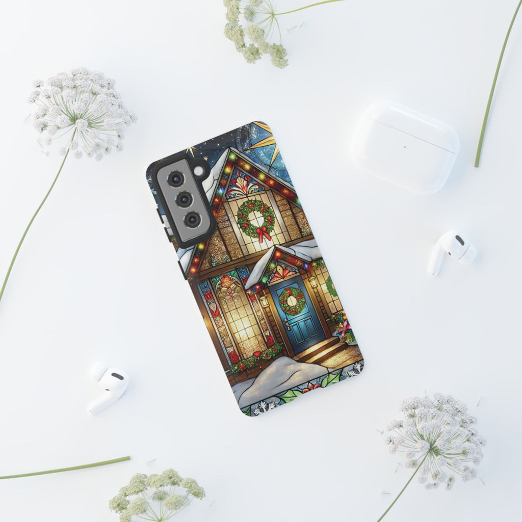 Phone Case - Stain Glass Christmas Unique Holiday Protection Gift for Her