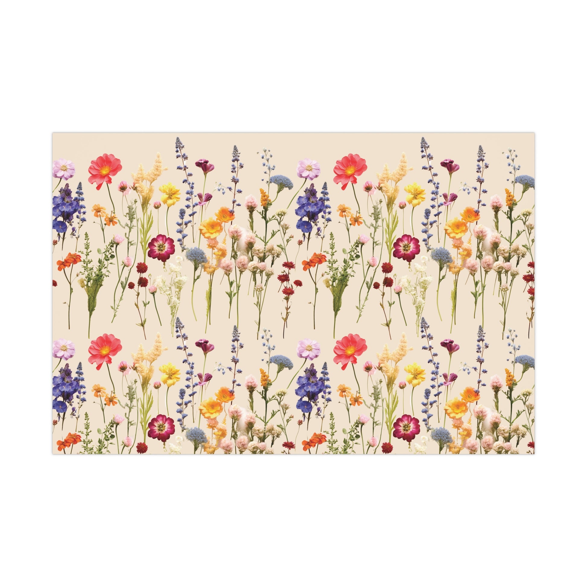 Wildflowers Press Illusion Floral Symphony Timeless Wrapping Paper Perfect for Weddings, Bridal & Baby Showers Eco-Friendly, All Occasion.