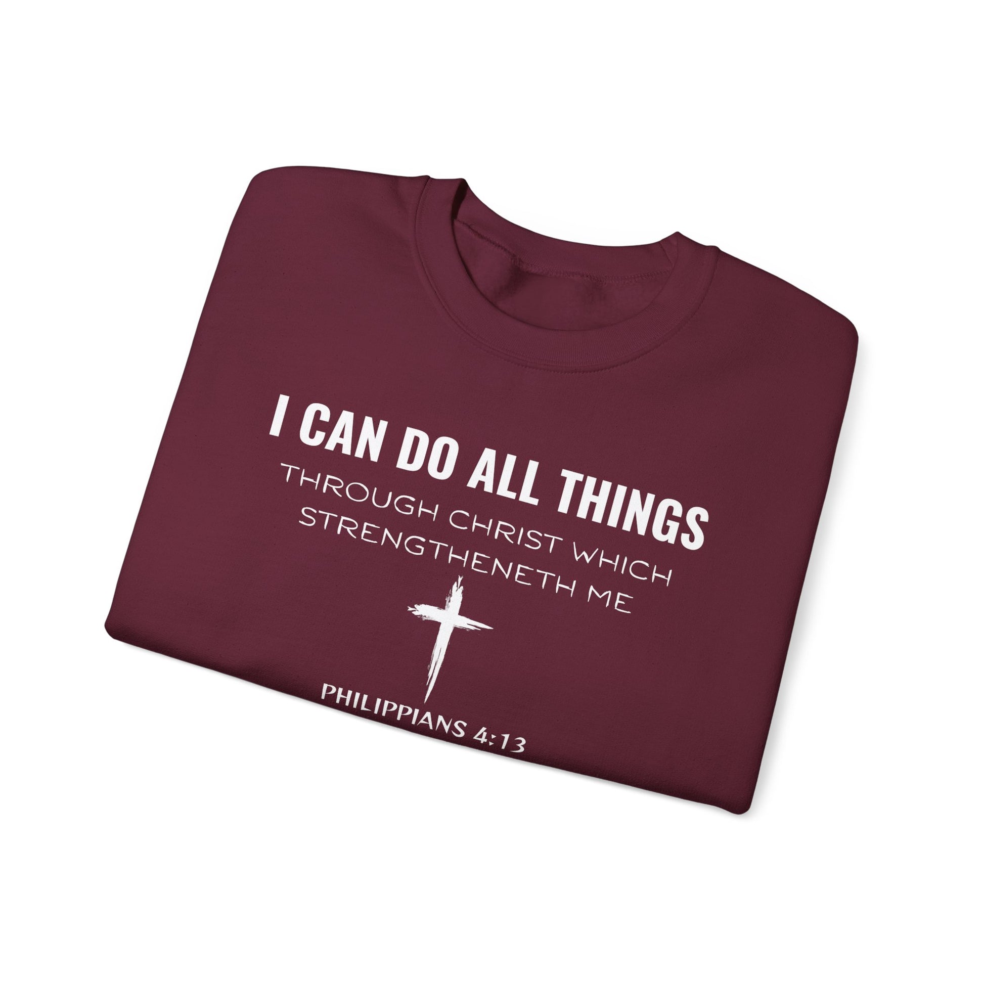 Inspirational Quote Sweatshirt, Unisex Crewneck, Faith Apparel, Perfect Gift for Christians, Cozy Everyday Wear, Bible Verse Design
