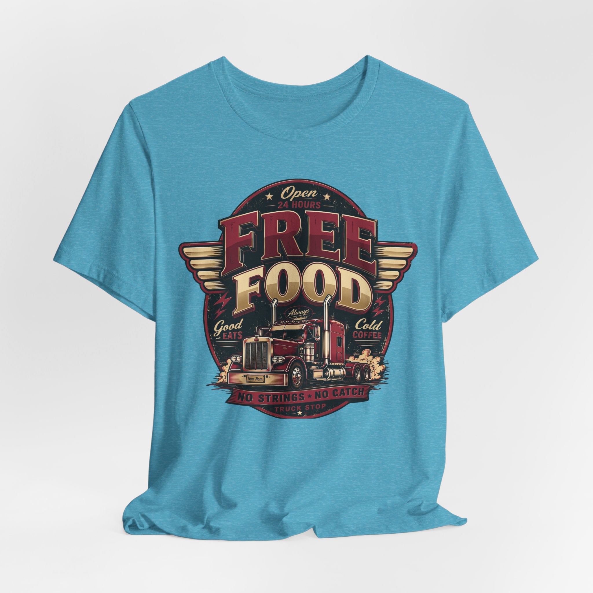 Funny "Free Food" Food Truck T-Shirt Perfect for Dad or Husband