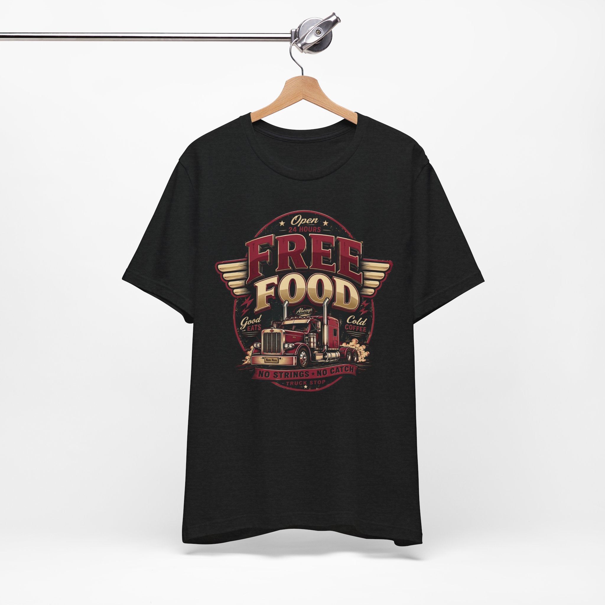 Funny "Free Food" Food Truck T-Shirt Perfect for Dad or Husband