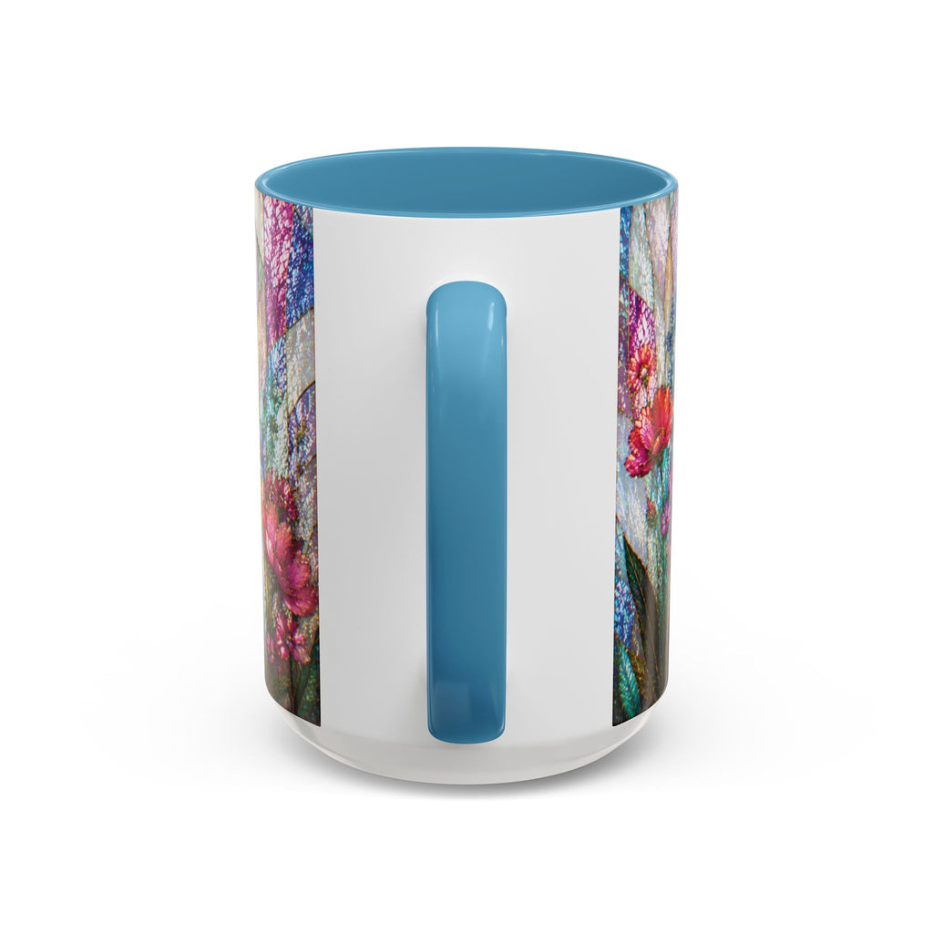 Wildflower Watercolor Coffee Mug Vibrant Wildflower Accent 11/15oz Stain Glass Illusion