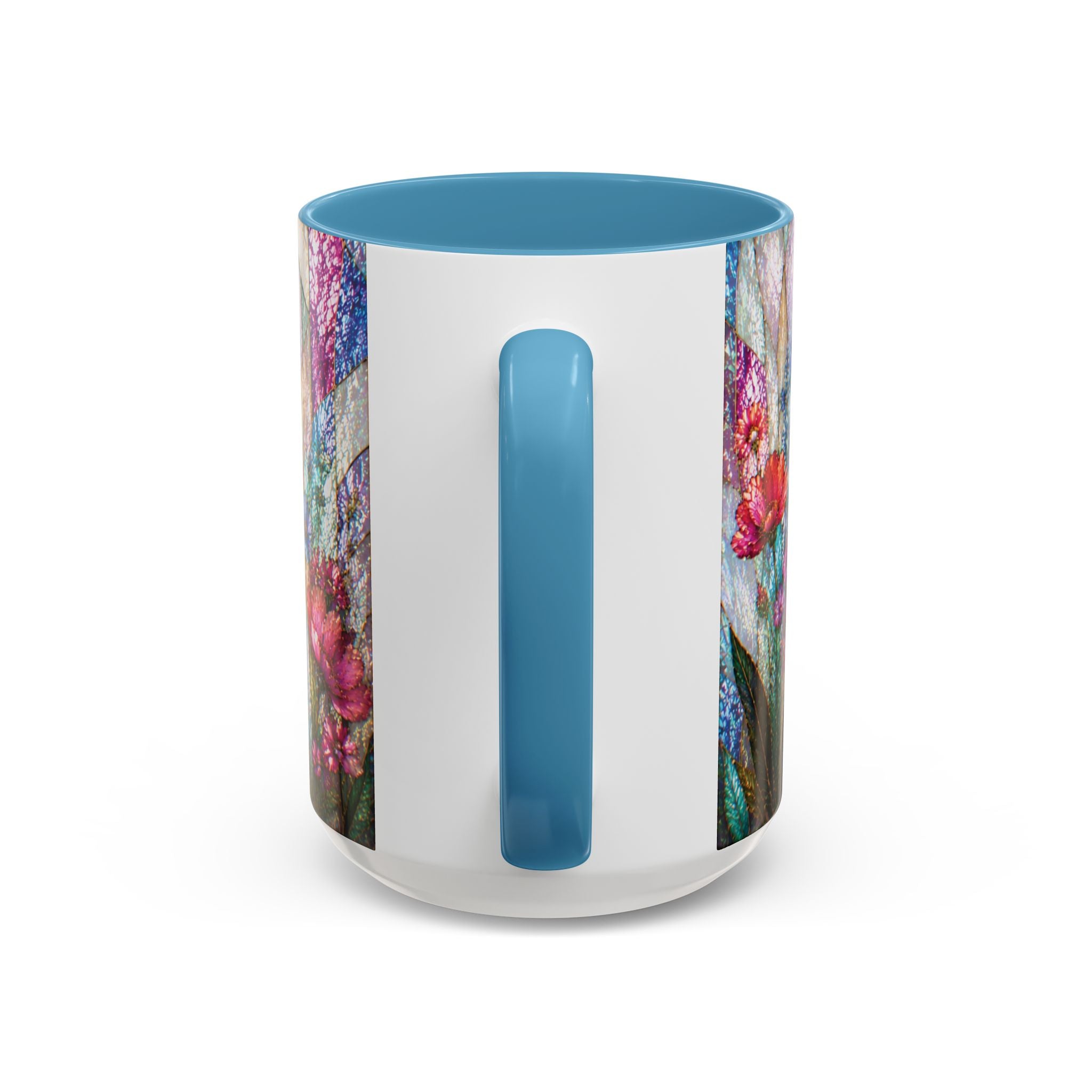 Wildflower Watercolor Coffee Mug Vibrant Wildflower Accent 11/15oz Stain Glass Illusion