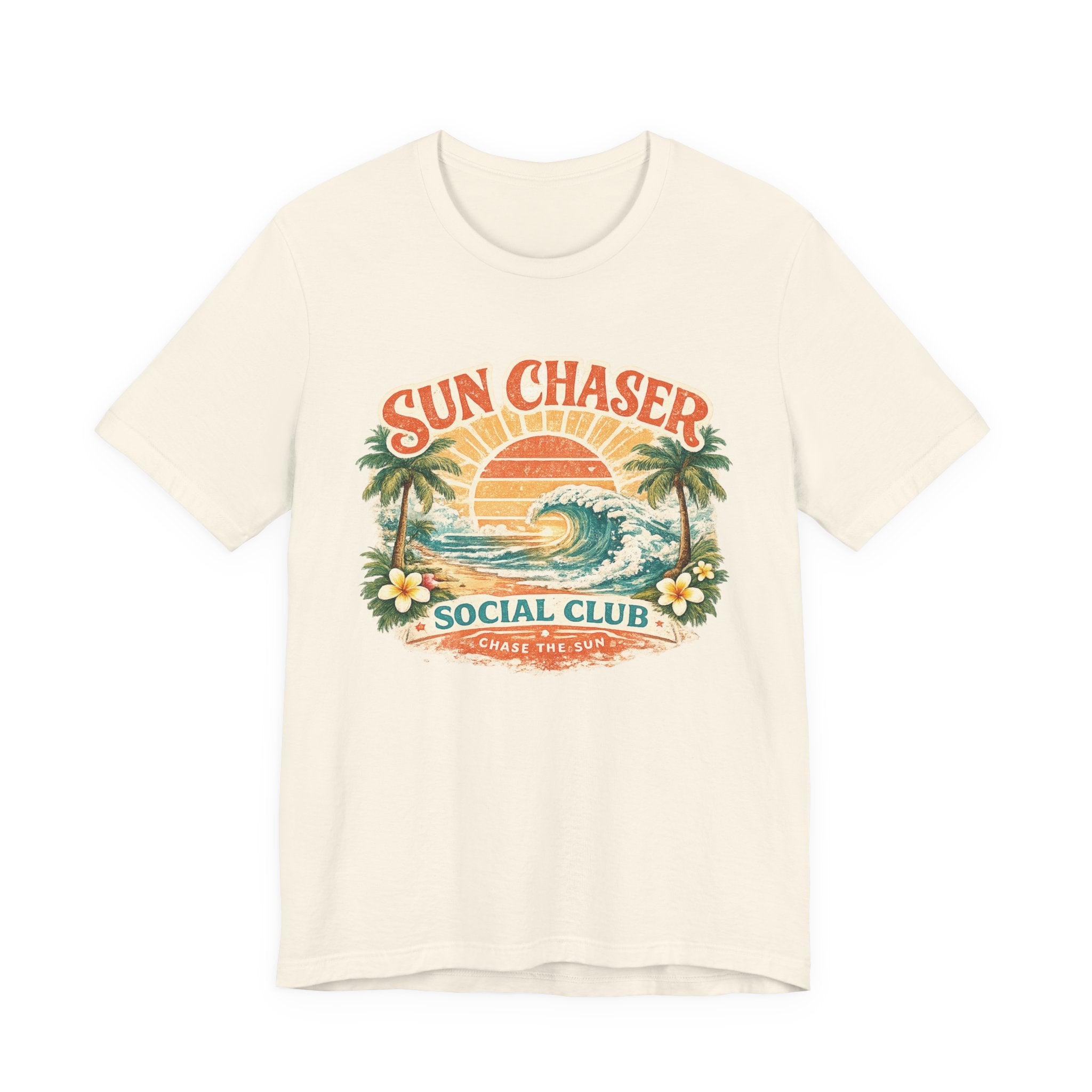 T-shirt Sun Chaser — T-shirt graphique Rétro Lever de soleil Cadeau amusant