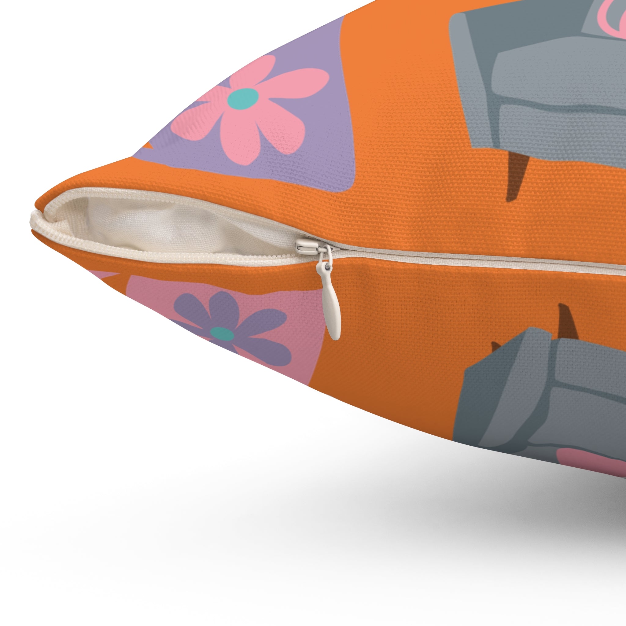 Atomic Cats Square Pillow | Retro Vintage 1950s Throw Pillow with Starburst Design | Mid Century Modern Home Decor for Cat Lovers & Retro Fans Reading Nook