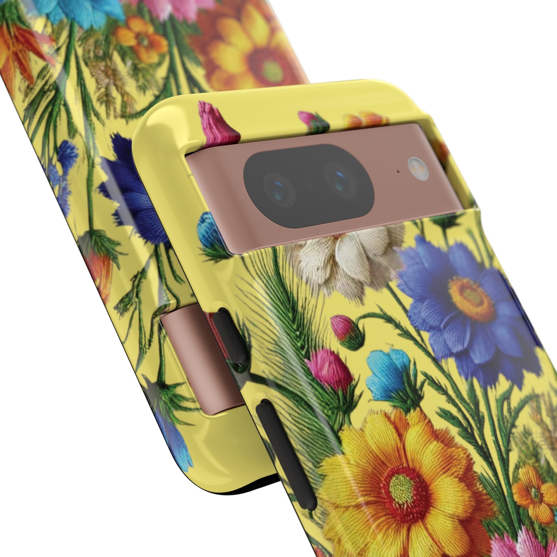 Phone Case Yellow Bright Floral Protective Phone Case Gift for Her Phone 15, Samsung iPhone Samsung  iPhone 15, Samsung iPhone Samsung Accessory Gift for Her