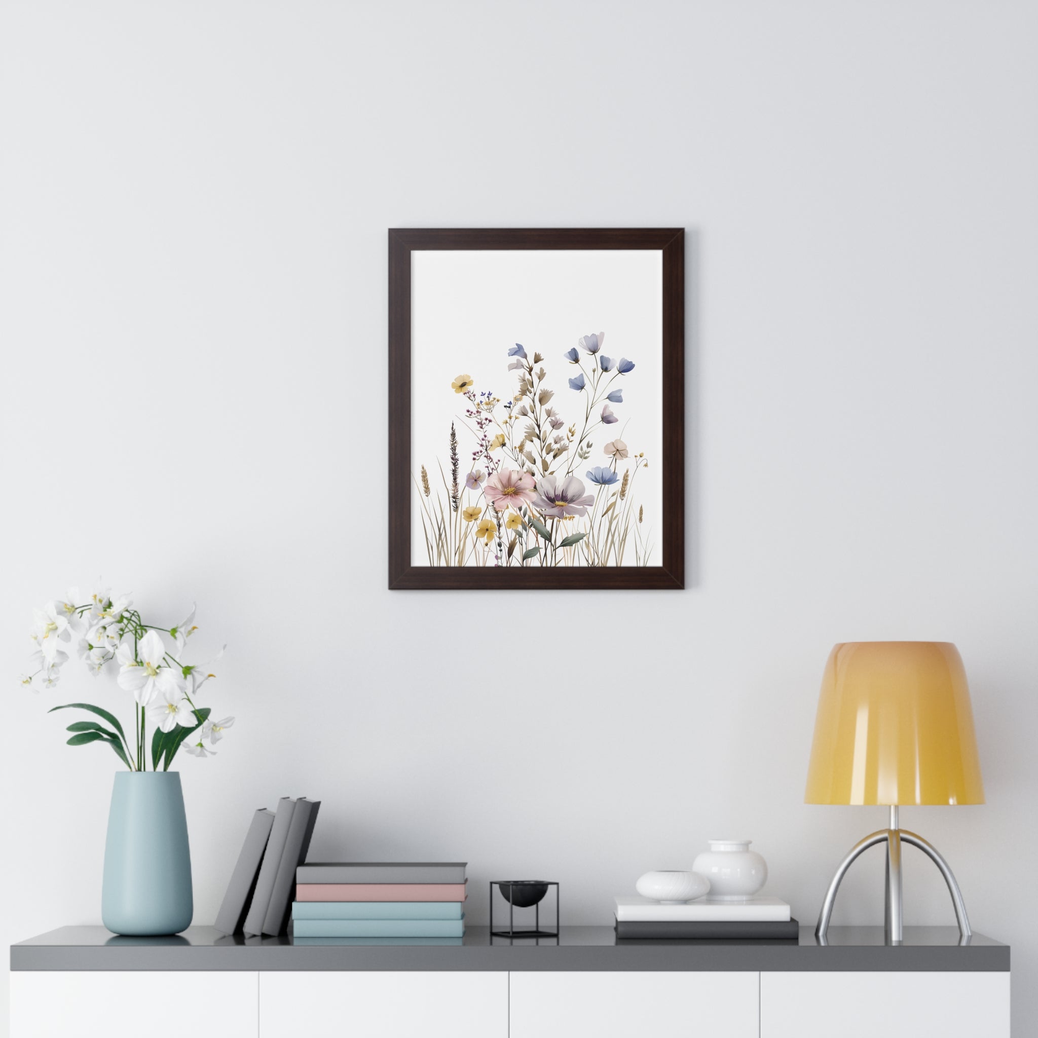 Minimalist Floral Framed Vertical Poster Elegance in Every Stroke Framed Vertical Posters Oil Art Mastery on Archival Matte Paper, Securely Encased in Black, White, or Walnut Frames with Durable Acrylic Protection Ready to Hang  Timelessly Crafted..