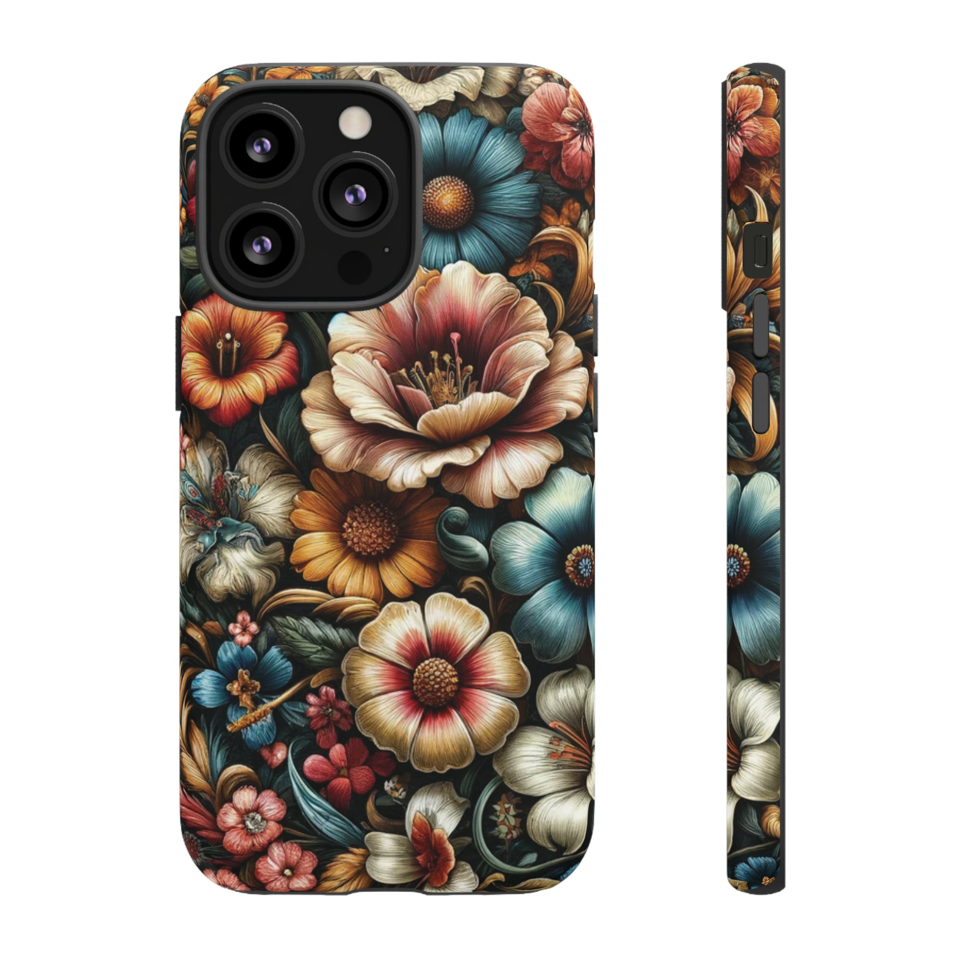 Pastel Floral Design Luxury Phone Tough Case Floral Elegant Durable Stylish for Modern Devices iPhone 15, Samsung iPhone Samsung Accessory Gift for Her.