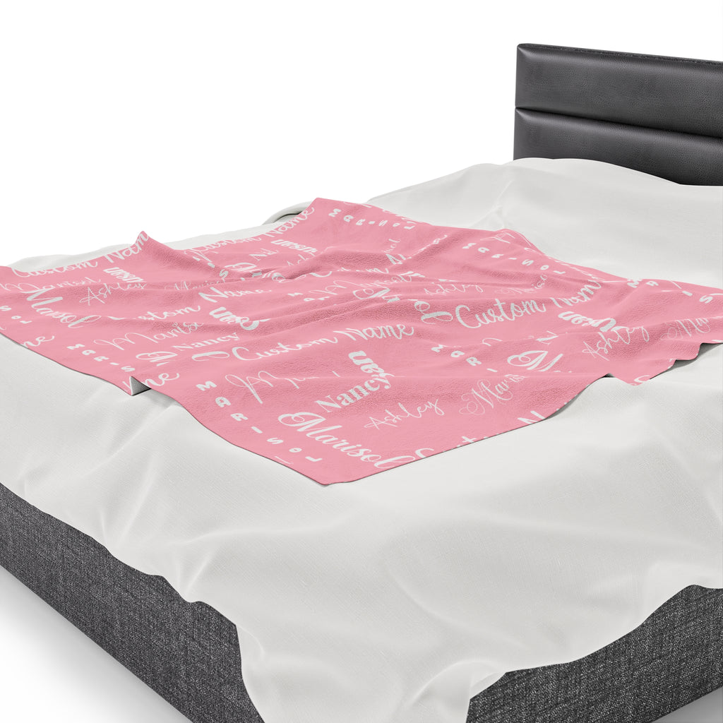 Best Velveteen Plush Blanket Personalized Throw Custom Name Design – Perfect Gift for Anyone – Ultra-Soft and Cozy Comfort Housewarming Gift Birthday - MRSBYVALLE