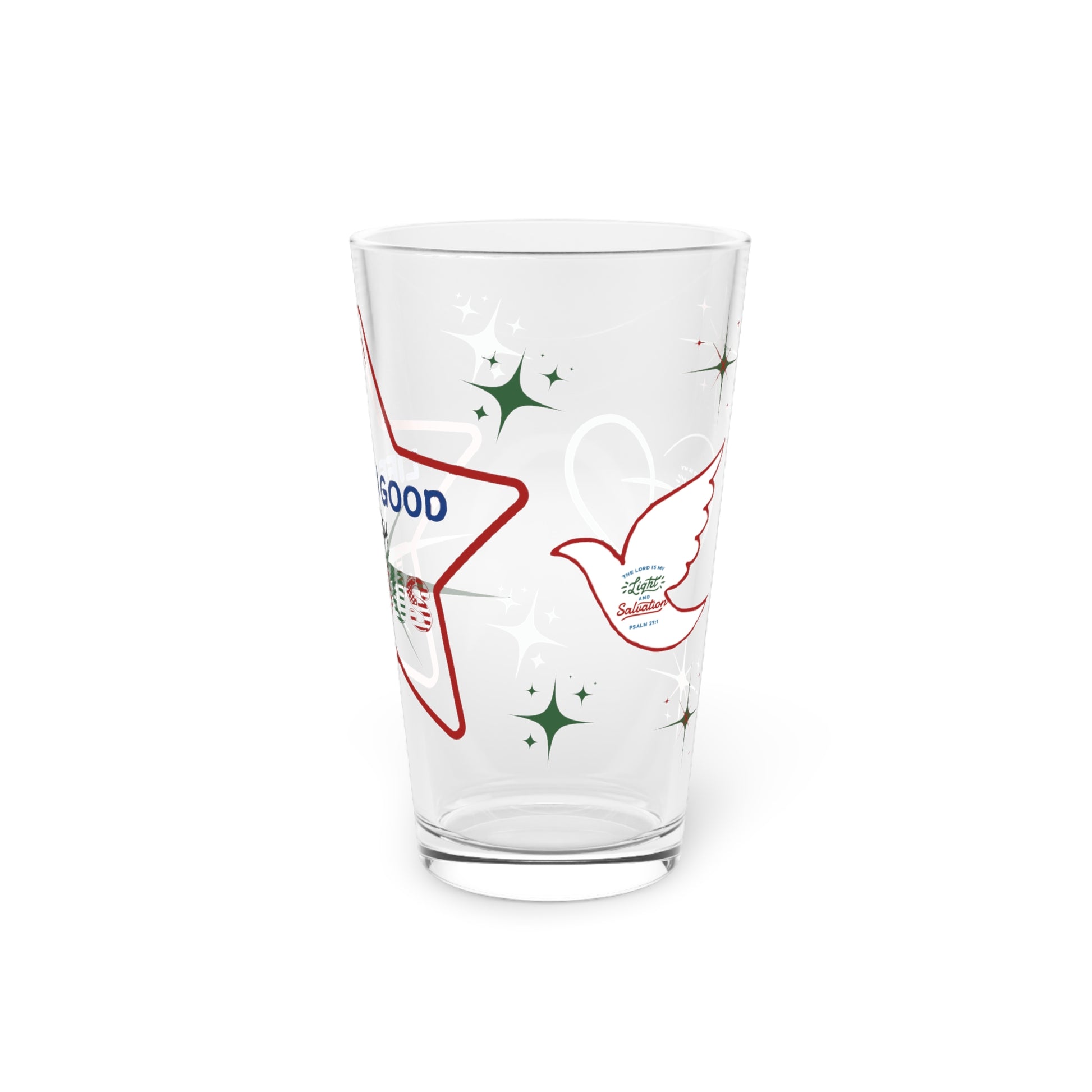 Life Is Good with Jesus 16oz Pint Glass – Christian Glassware for Faith & Inspiration | Perfect for Water, Juice & More – Unique Religious Gift Idea