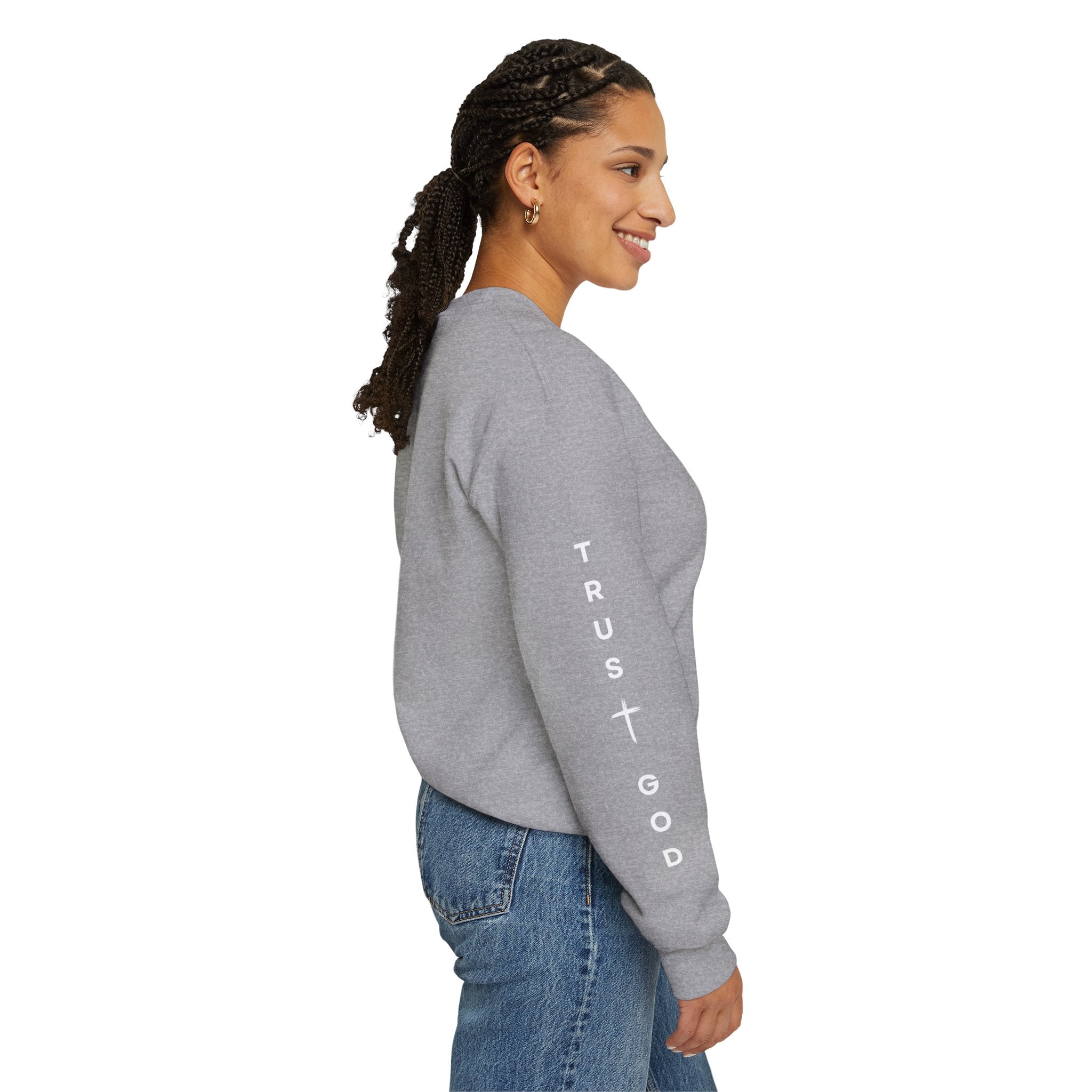 Inspirational Quote Sweatshirt, Unisex Crewneck, Faith Apparel, Perfect Gift for Christians, Cozy Everyday Wear, Bible Verse Design