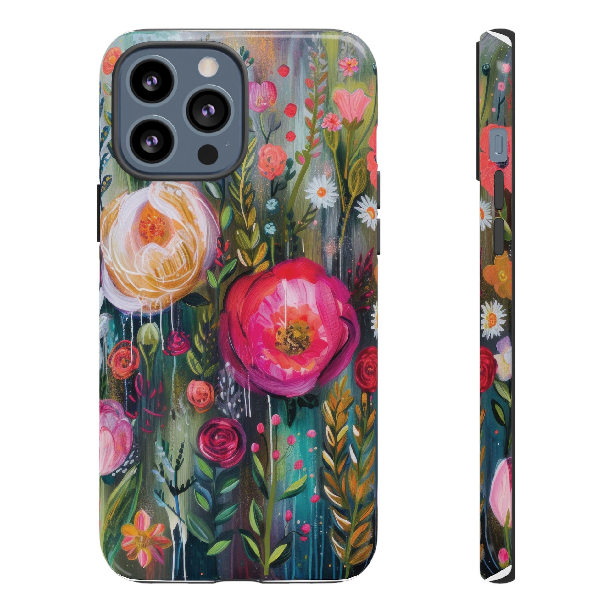 Watercolor Boho Floral Phone Case for iPhone 16 15 14 13 12  21 23 Samsung, and Pixel | Stylish Protective Cover Gift for Her Perfect for Floral Lover