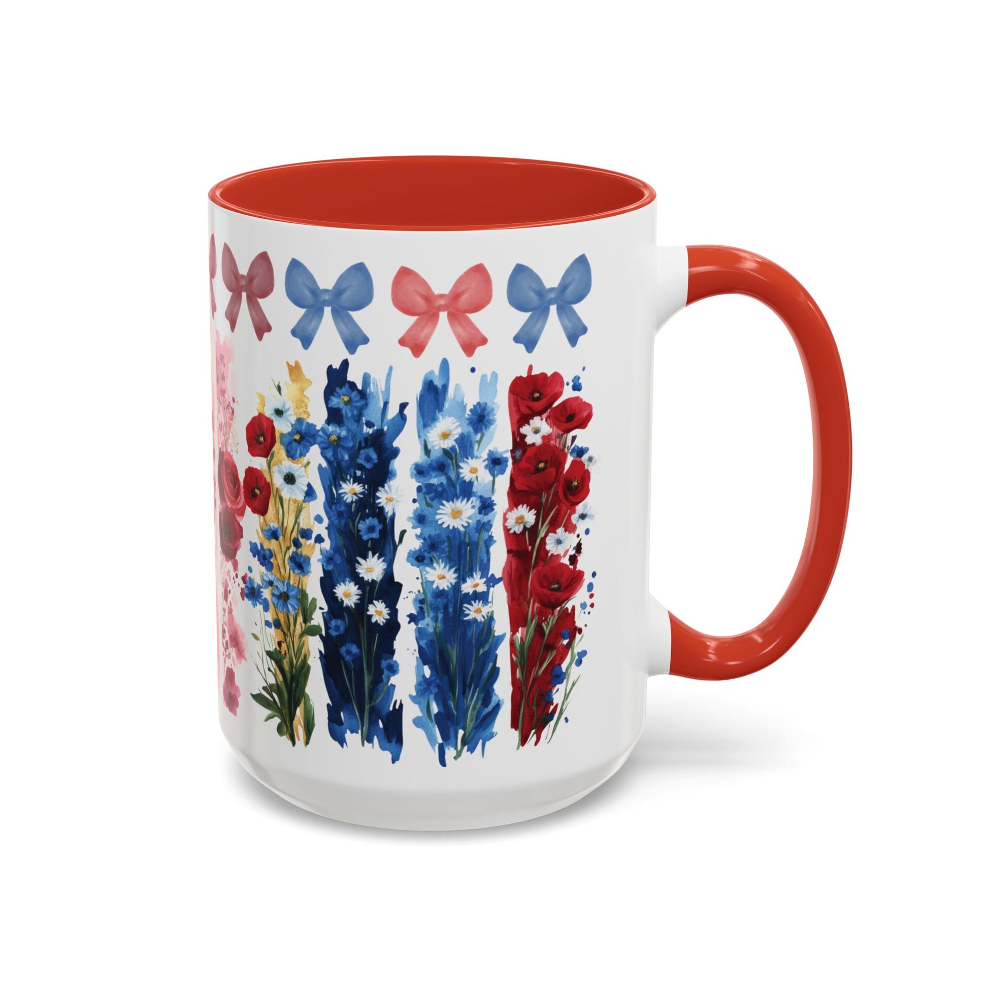 Brushstroke floral With Bows| Christian Mug with Bible Verse | Inspirational Gift for Christians | 11oz and 15oz Ceramic Coffee Mug Cozy Spring Mornings