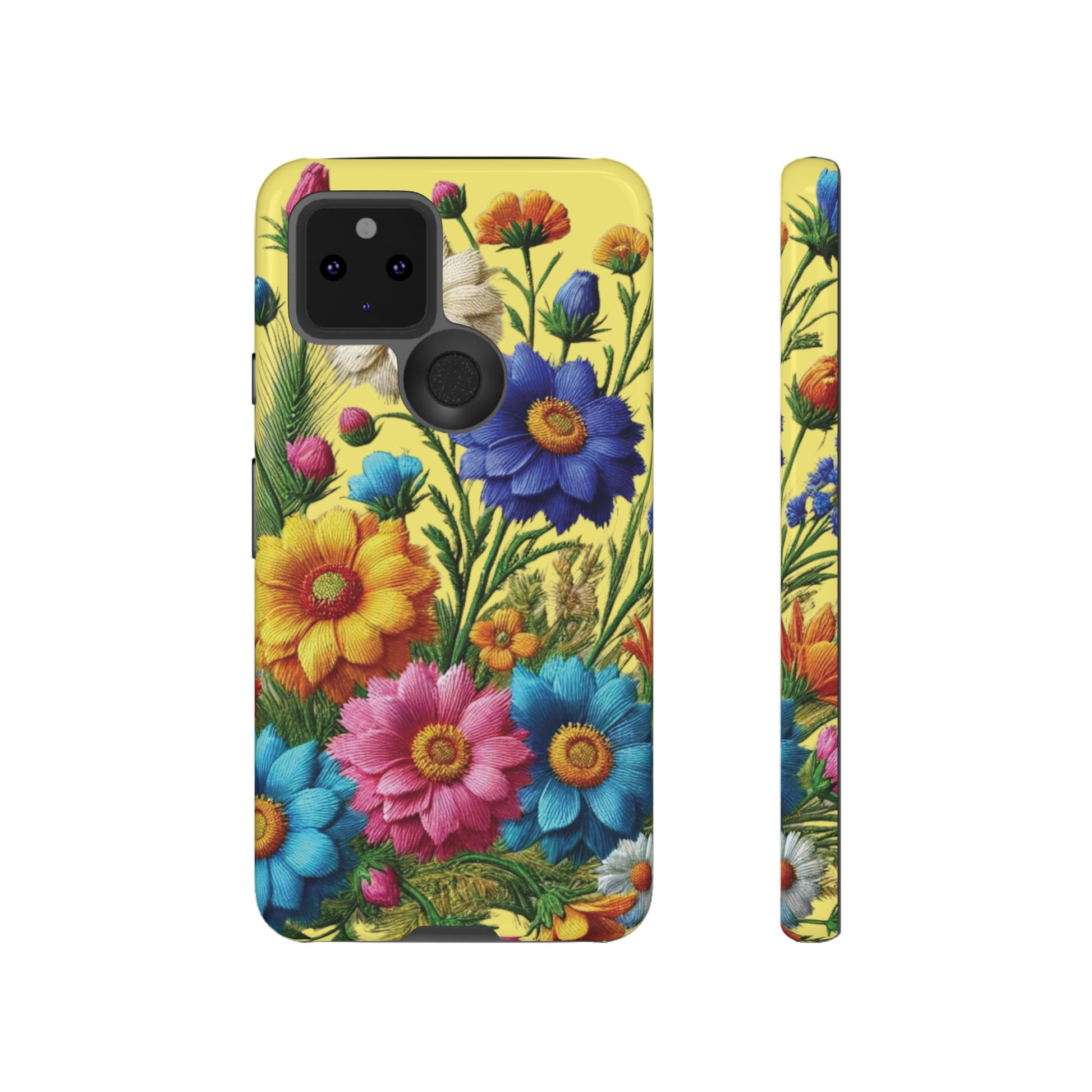 Phone Case Yellow Bright Floral Protective Phone Case Gift for Her Phone 15, Samsung iPhone Samsung  iPhone 15, Samsung iPhone Samsung Accessory Gift for Her