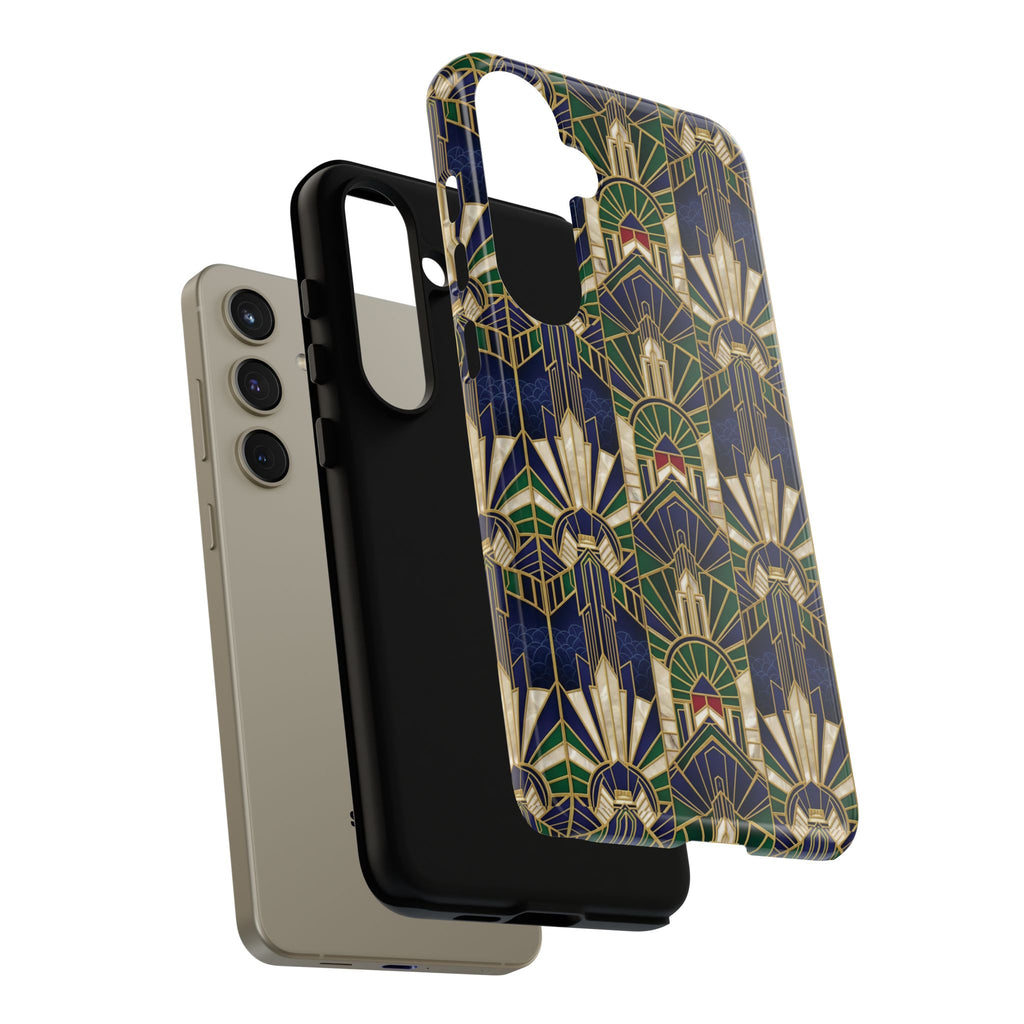 Navy & Gold Art Deco Phone Case — Imperial Art Deco Tough Case