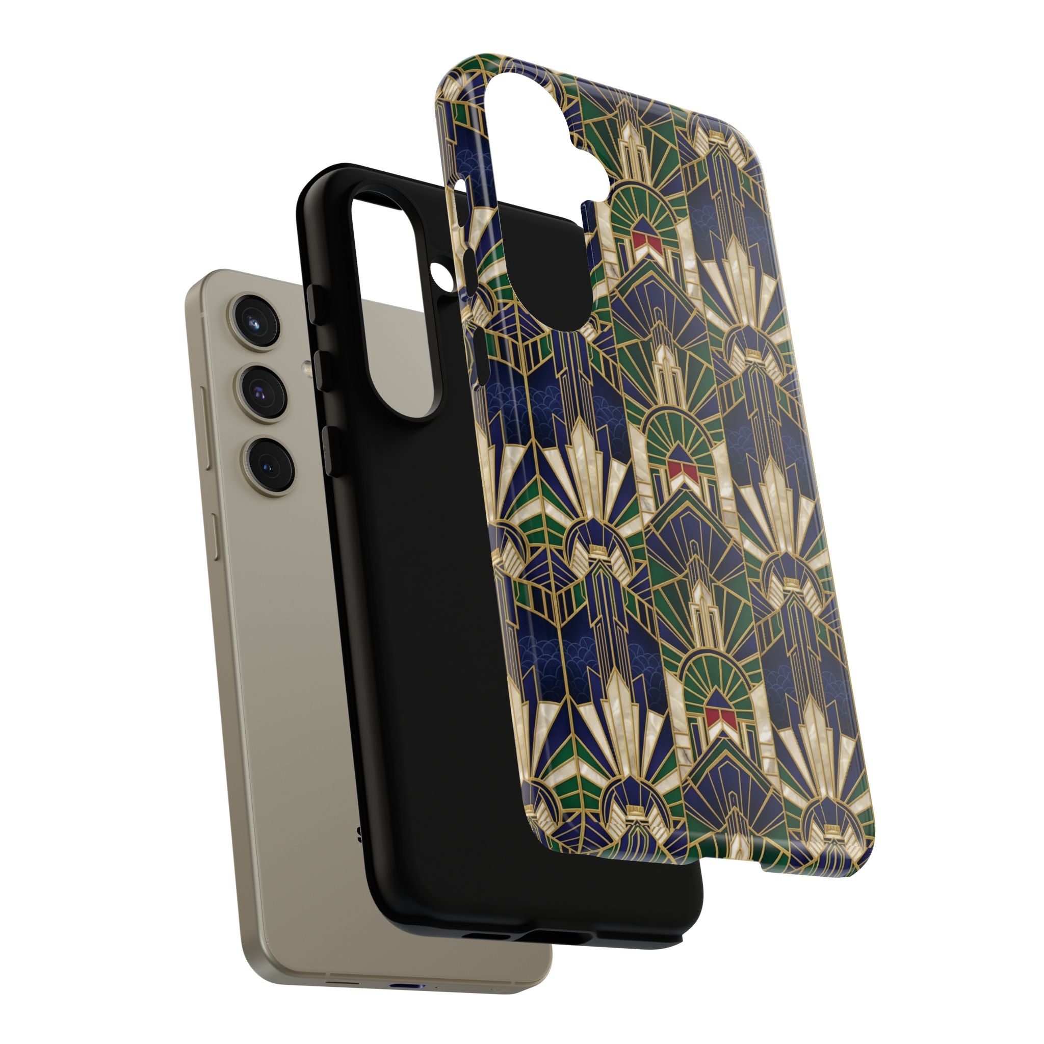 Navy & Gold Art Deco Phone Case — Imperial Art Deco Tough Case