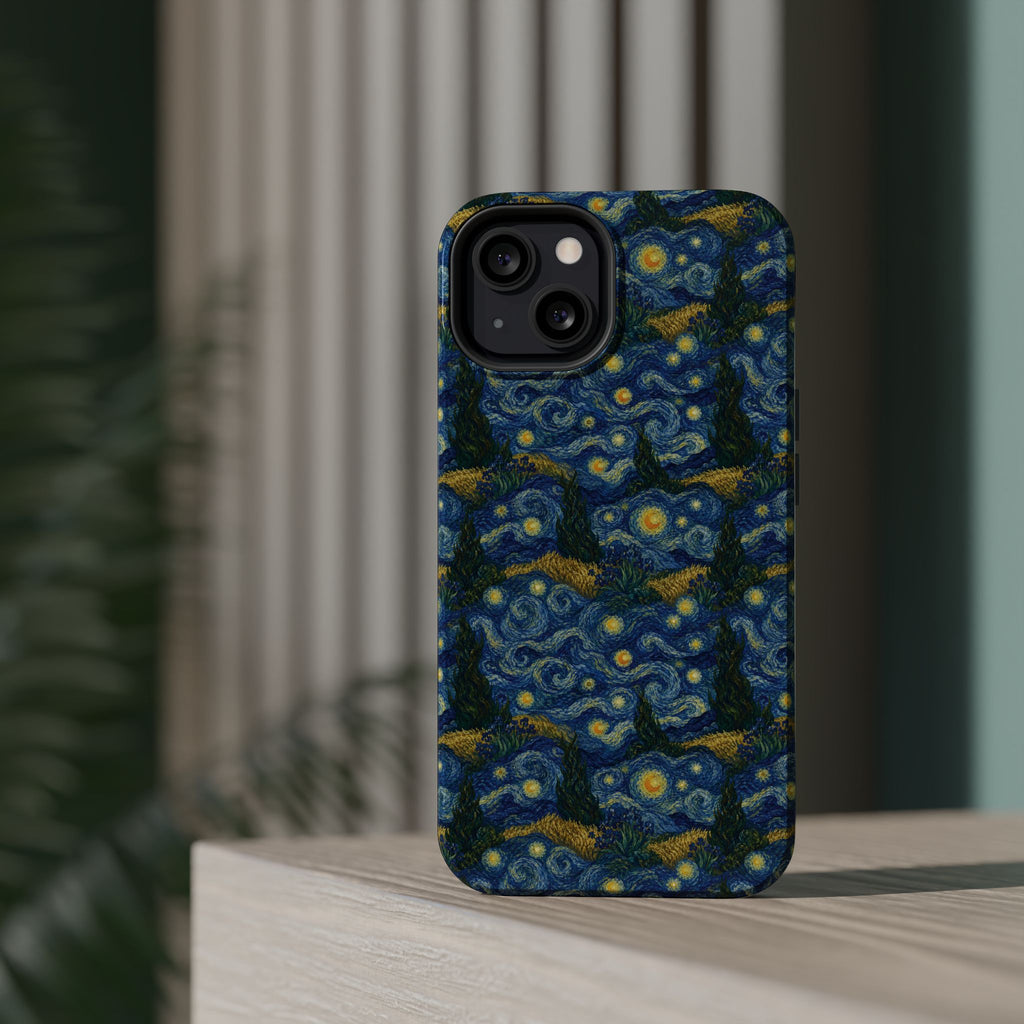 Van Gogh Illusion Magnetic Phone Case — Elegant Impact‑Resistant Art Lover Design