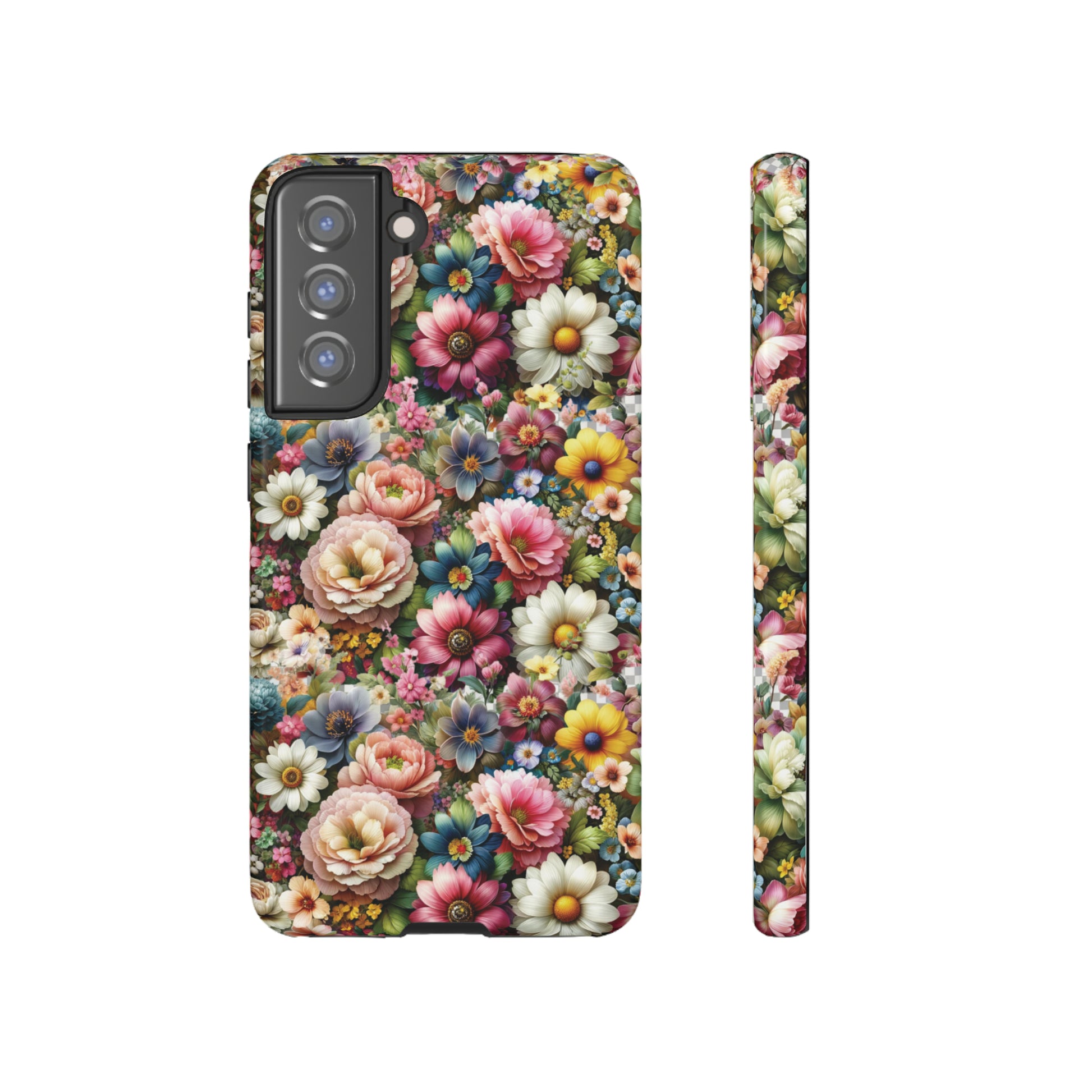 Floral Luxury Phone Tough Case Floral Elegant Durable Stylish for Modern Devices iPhone 15, Samsung iPhone Samsung Accessory Gift for Her.