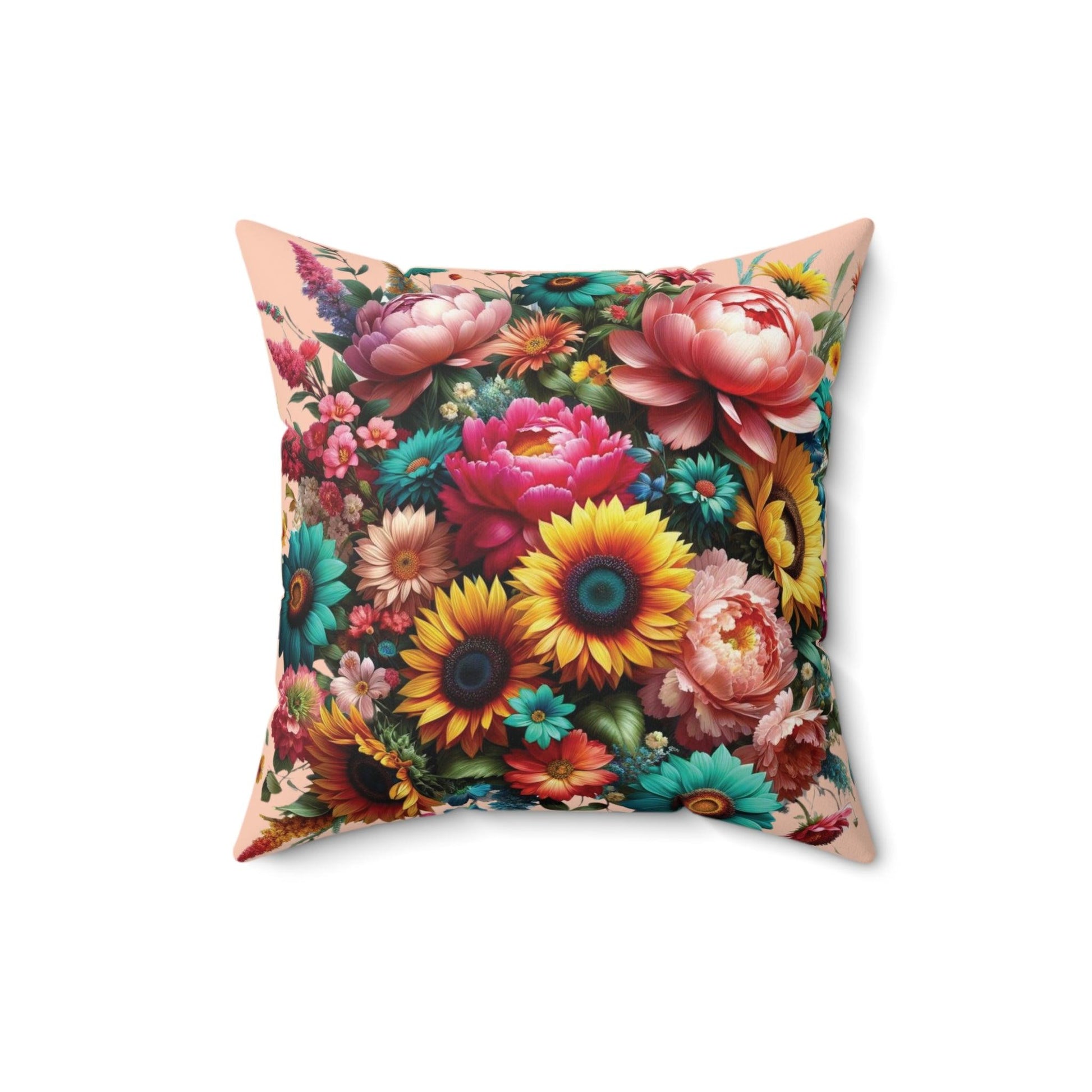 Floral Square Pillow with Unique Add a Touch of Elegance and Comfort to Your Living Space with Our Soft and Decorative Cushion for Living Room, Bedroom or Housewarming Gift New House, Bridal Shower Gift - MRSBYVALLE
