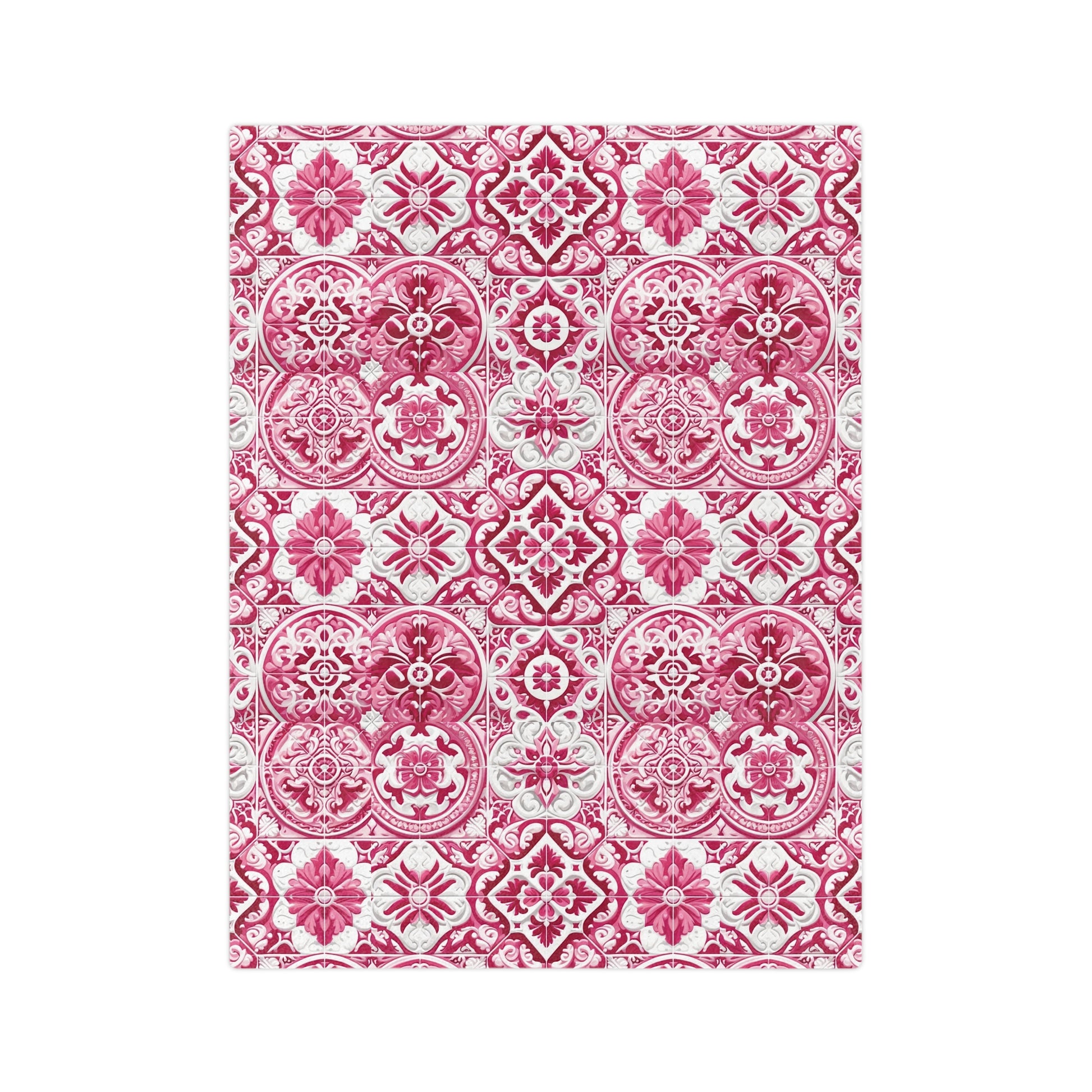 Pink Throw Ultra-Soft Minky Blanket Cozy Comfort Blanket with Pink and White Mediterranean Design for Elegant Home Decor Plush Microfiber for Maximum Comfort Blanket, Perfect for Snuggling Decor, Cozy All-Season Warmth, Housewarming Gift Throw - MRSBYVALLE