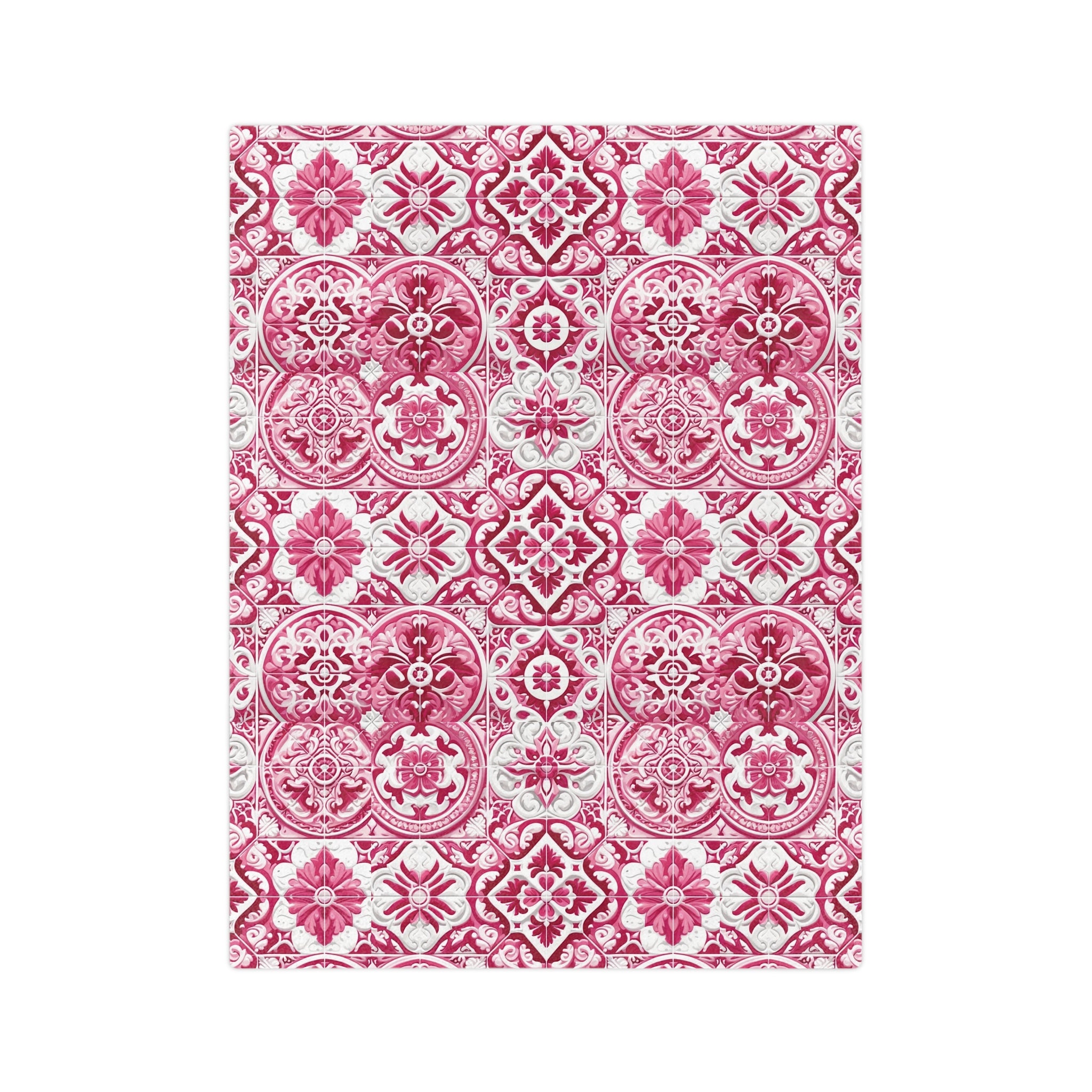 Pink Throw Ultra-Soft Minky Blanket Cozy Comfort Blanket with Pink and White Mediterranean Design for Elegant Home Decor Plush Microfiber for Maximum Comfort Blanket, Perfect for Snuggling Decor, Cozy All-Season Warmth, Housewarming Gift Throw - MRSBYVALLE