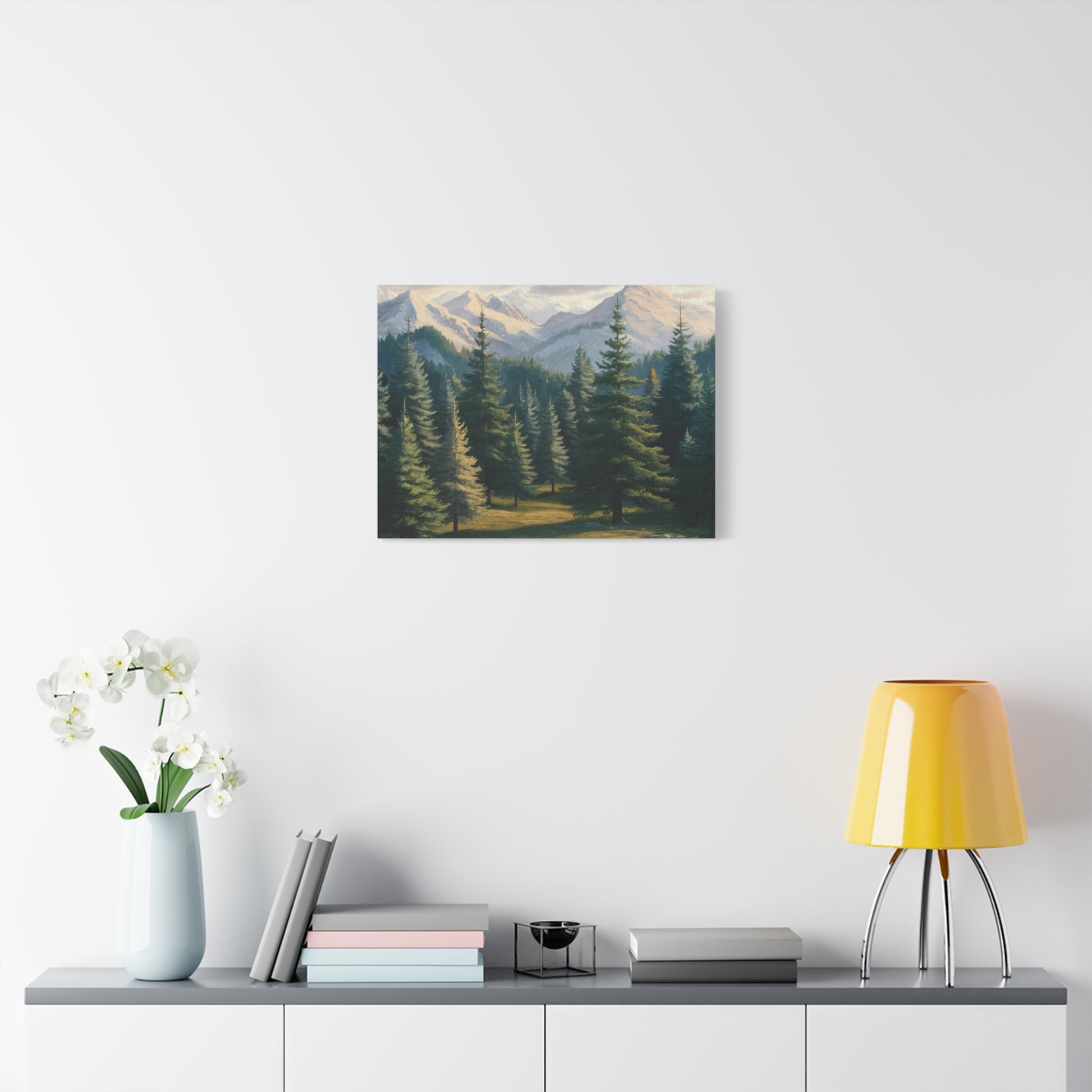 Majestic Mountain Lake Watercolor Landscape Art Print for Home Decor, Nature-Inspired Wall Art, Perfect for Living Room, Office & Gift Ideas Birthday Gift, Housewarming New House Decor.
