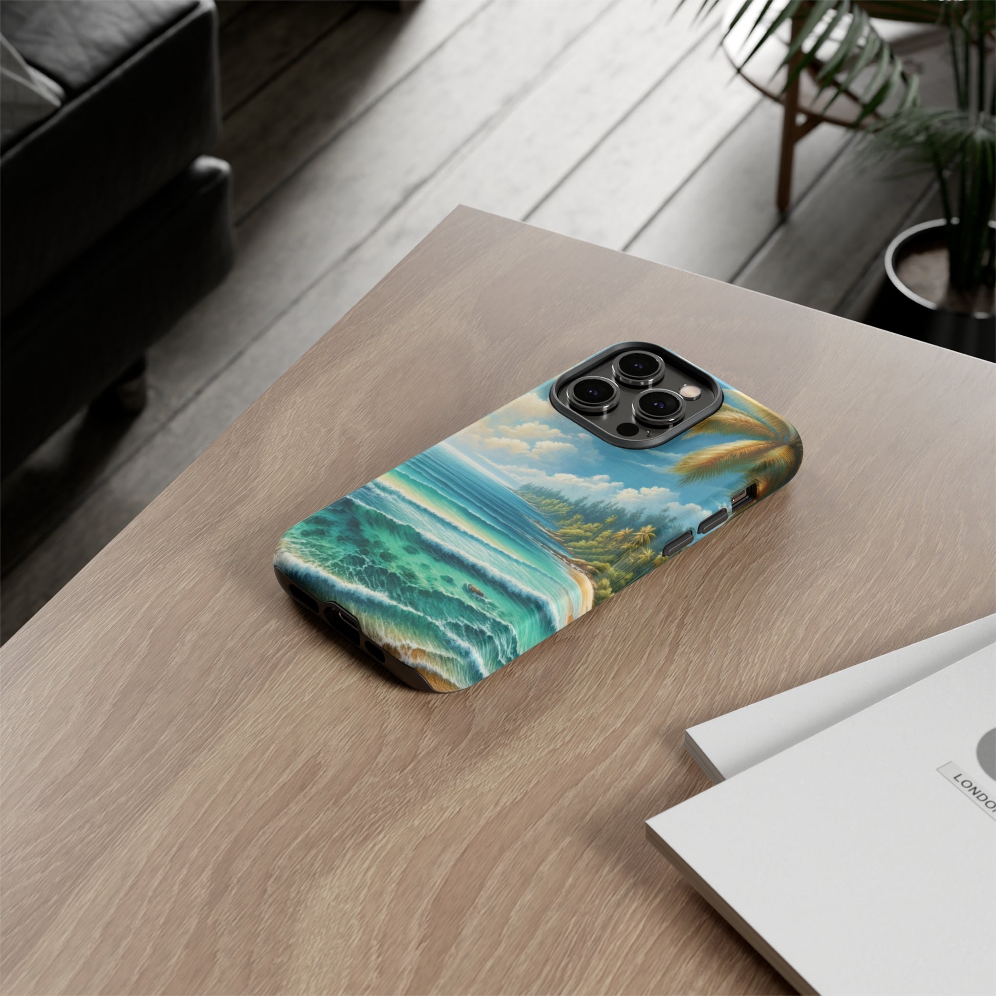Coastal Serenity Ocean Beach View Protective Phone Case Gift for Her Phone 15, Samsung iPhone Samsung Gift for Her Case iPhone 15, Samsung iPhone Samsung Accessory Gift for Her.