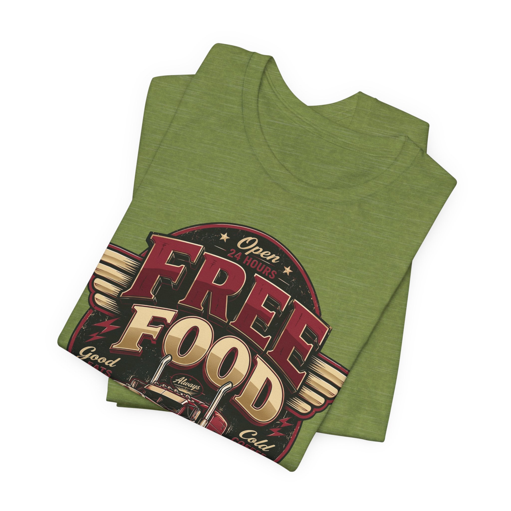 Funny "Free Food" Food Truck T-Shirt Perfect for Dad or Husband