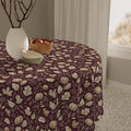 Nappe Bourgogne Élégante Fleurs Sauvages Chic d'Automne, Housse de Table Durable, Cadeau Parfait pour les Pendaisons de Crémaillère, les Fêtes, les Mariages et toutes les Occasions et Événements