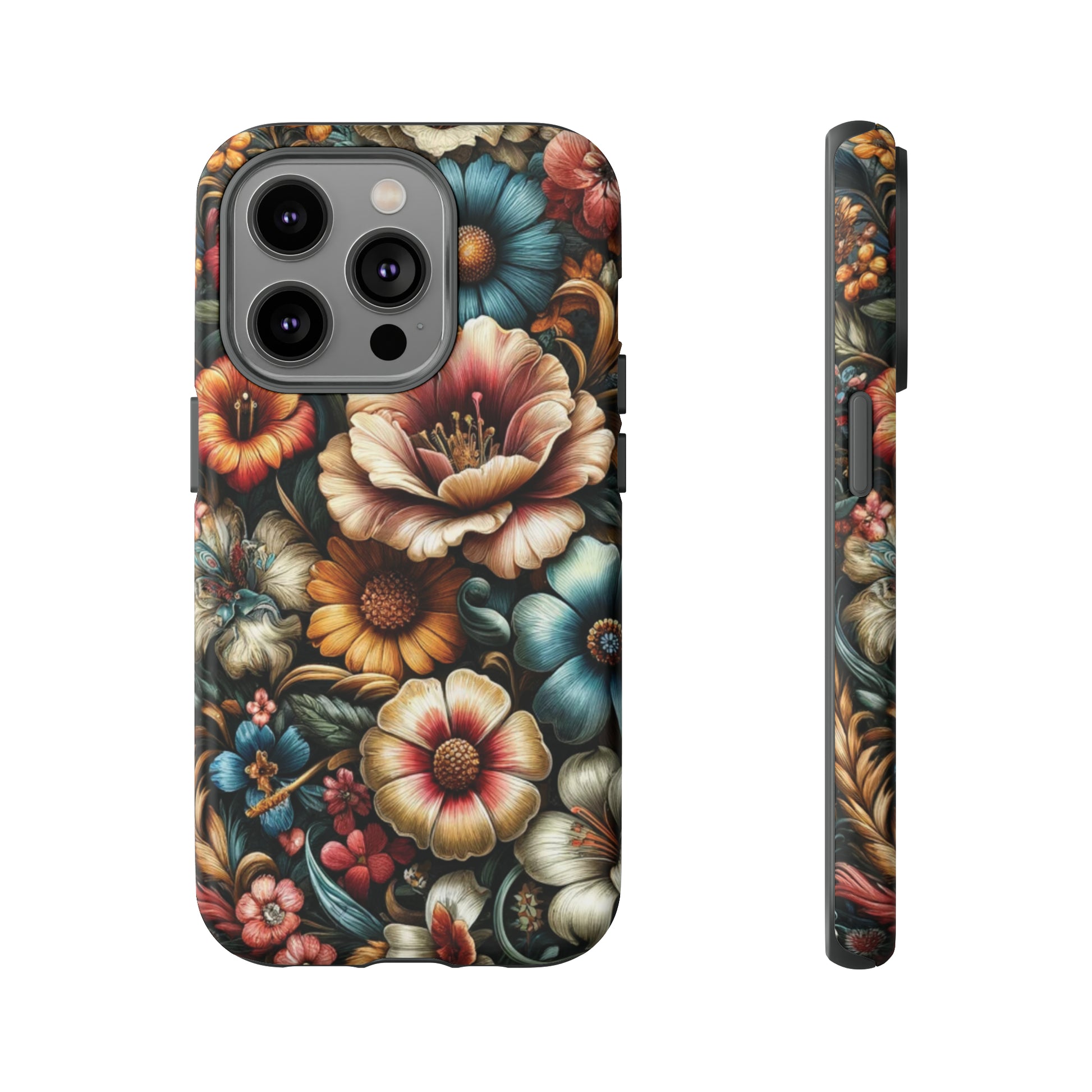 Pastel Floral Design Luxury Phone Tough Case Floral Elegant Durable Stylish for Modern Devices iPhone 15, Samsung iPhone Samsung Accessory Gift for Her.