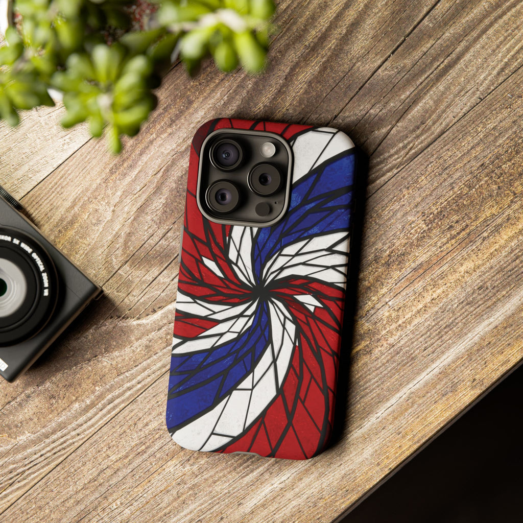Patriotic Red White & Blue Phone Case – USA Flag Design, Independence Day Gift, Protective Cover for iPhone, Samsung, Pixel