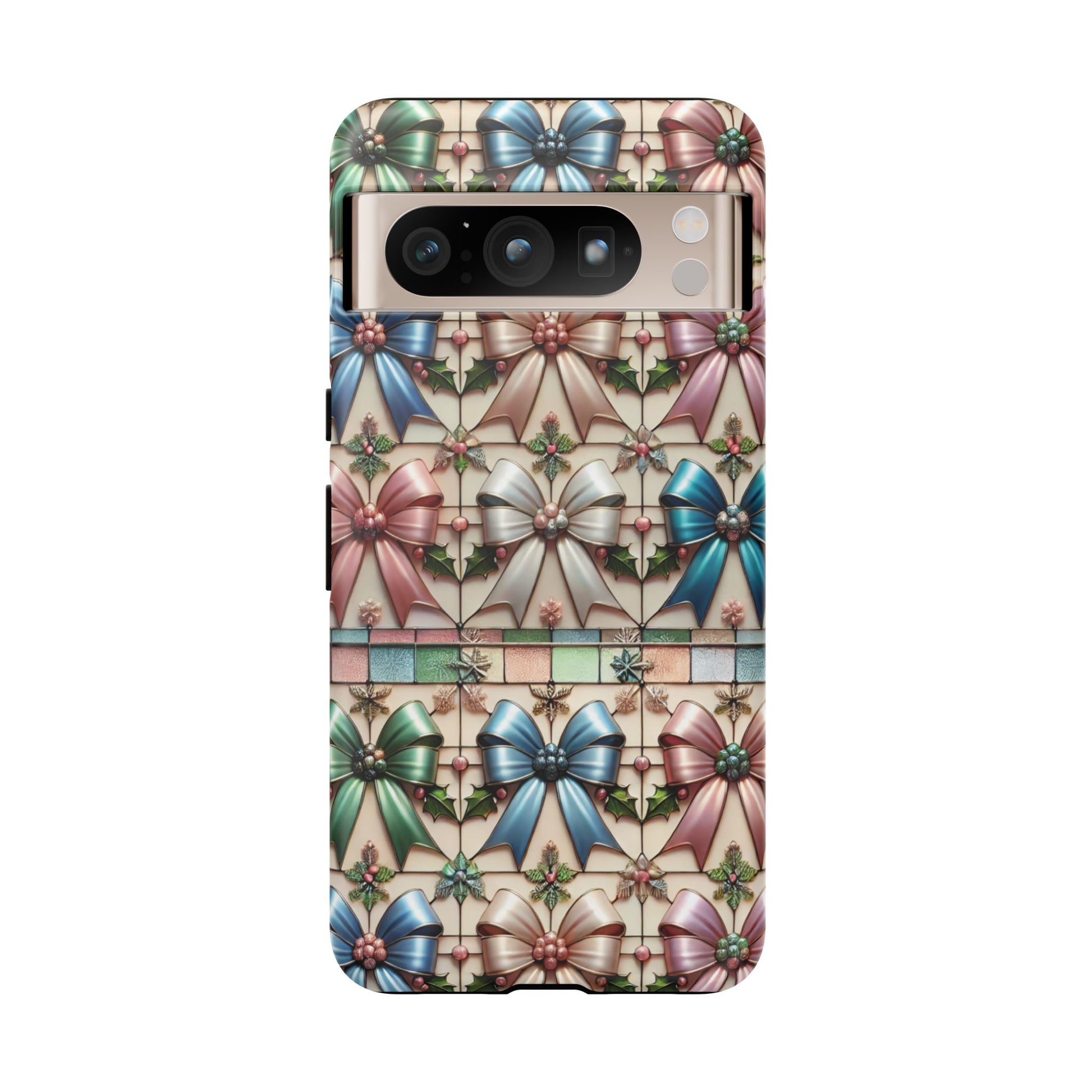 Coquette Bows Pastel Phone Case for iPhone 17 ,  15 14 13 12  21 23 Samsung, and Pixel | Stylish Protective Cover Gift for Her Perfect for Floral Lover