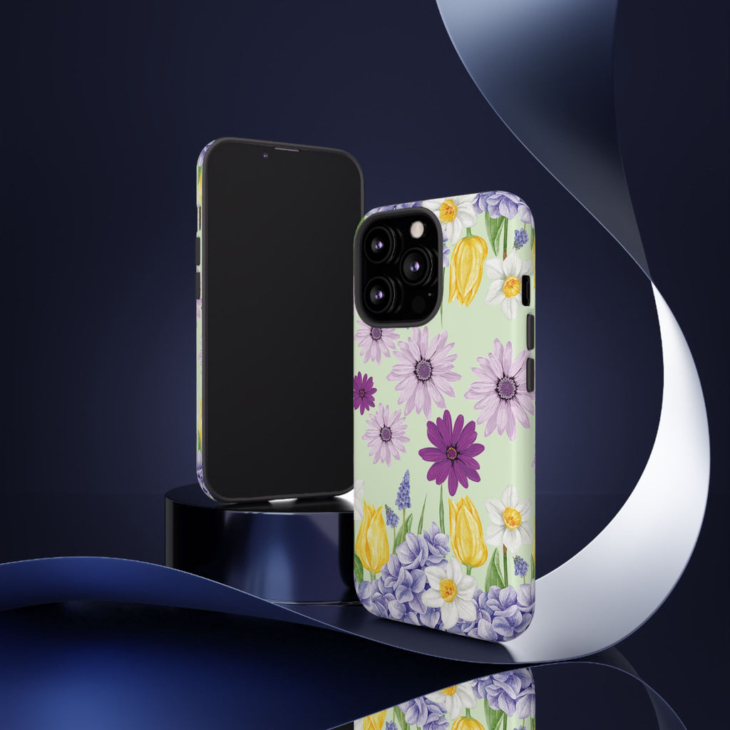Lavender Yellow Flower Phone Case – Stylish Protective Cover for iPhone & Samsung, Botanical Design, Perfect Gift for Spring & Everyday Elegance