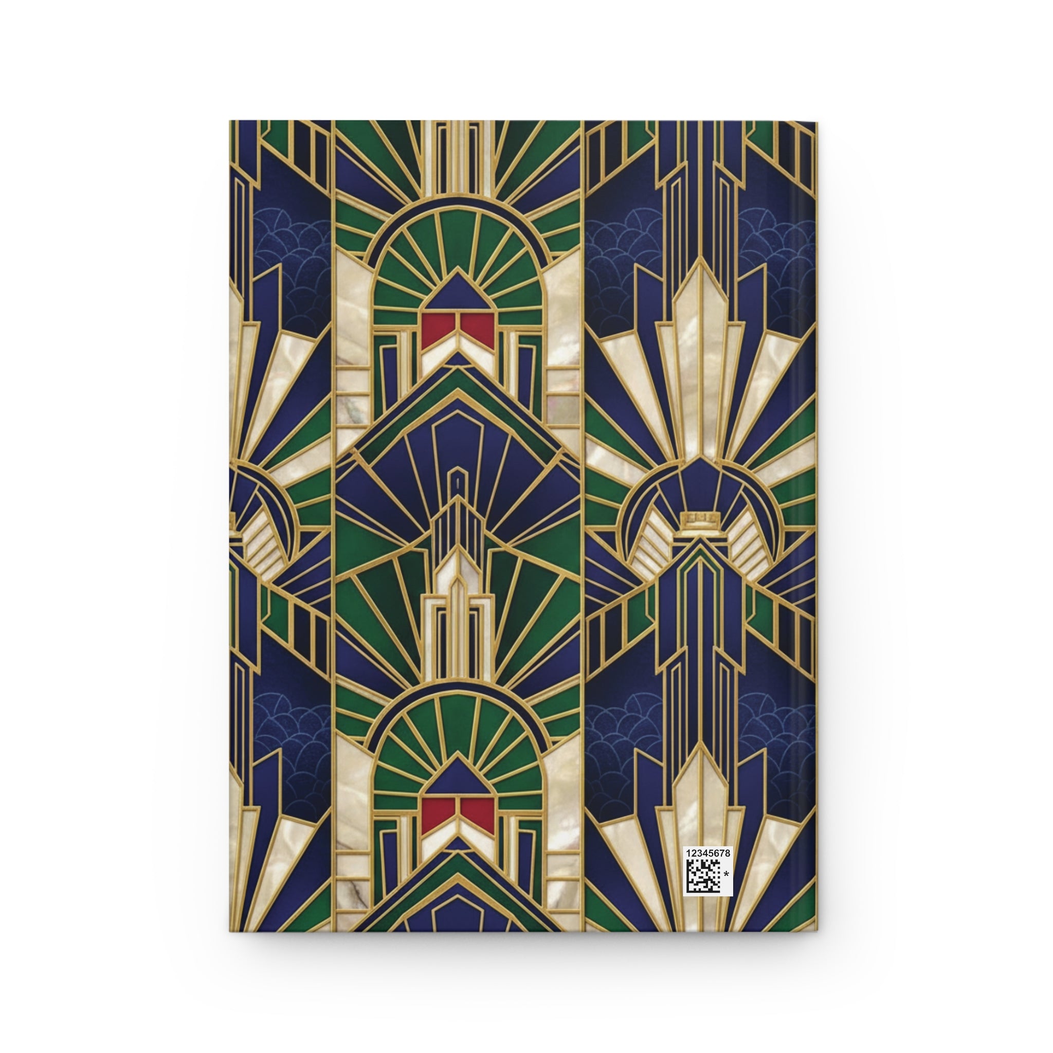 Imperial Art Deco Journal – Gold & Navy Geometric Executive Notebook Perfect Gift