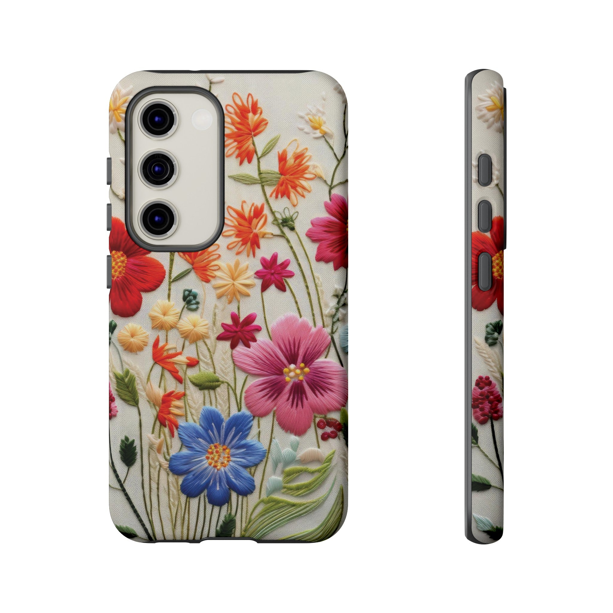 3D Floral Phone Case Elegant Faux Flower Durable for iPhone Samsung Smartphone iPhone 15, 14, 13 Samsung Gift for Mom