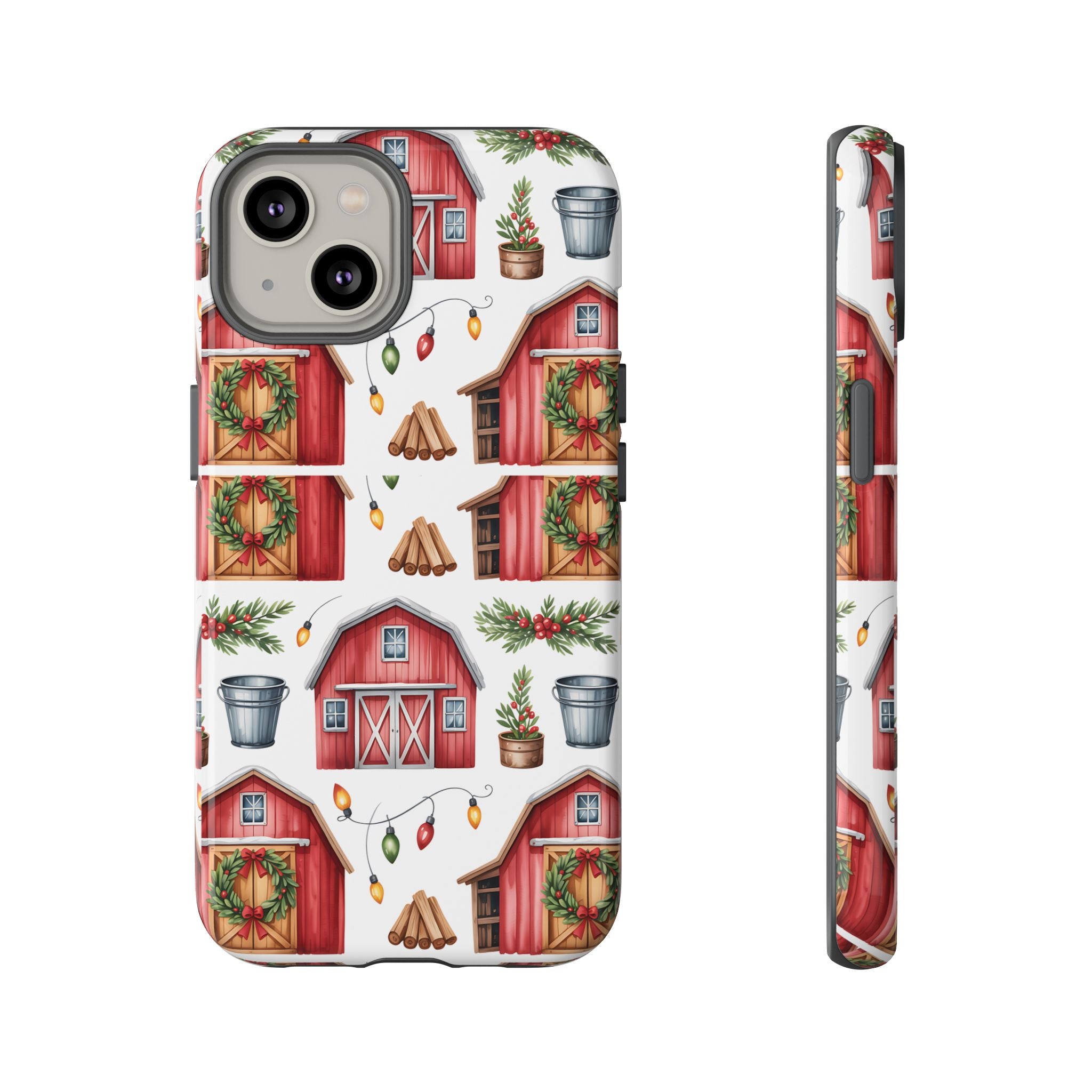 Farmhouse Christmas Design Phone Case - Stylish, Protective Cover for All Models Gift for Mom Accessory Gift for Her